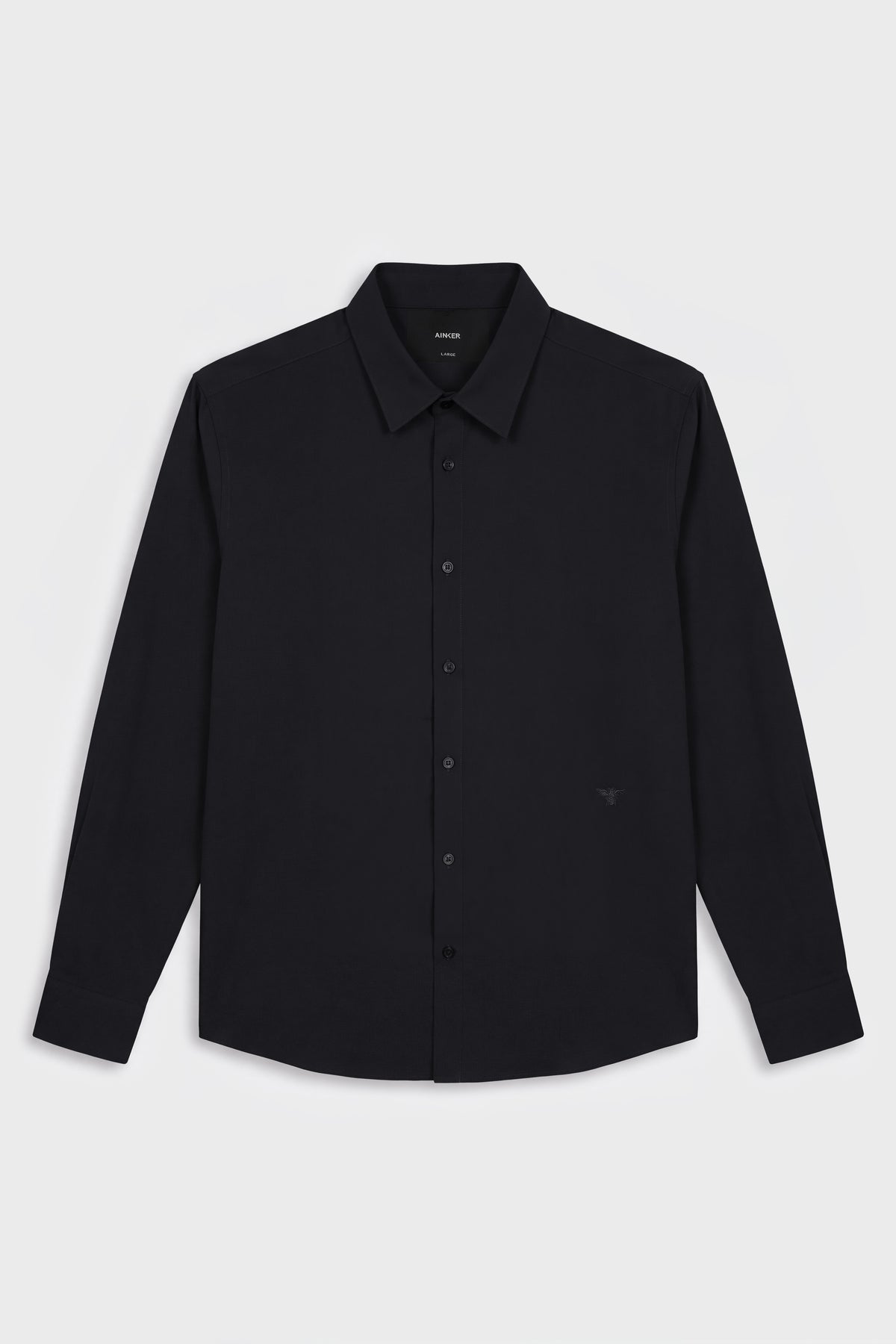 Wool Blend 1081 Black Shirt