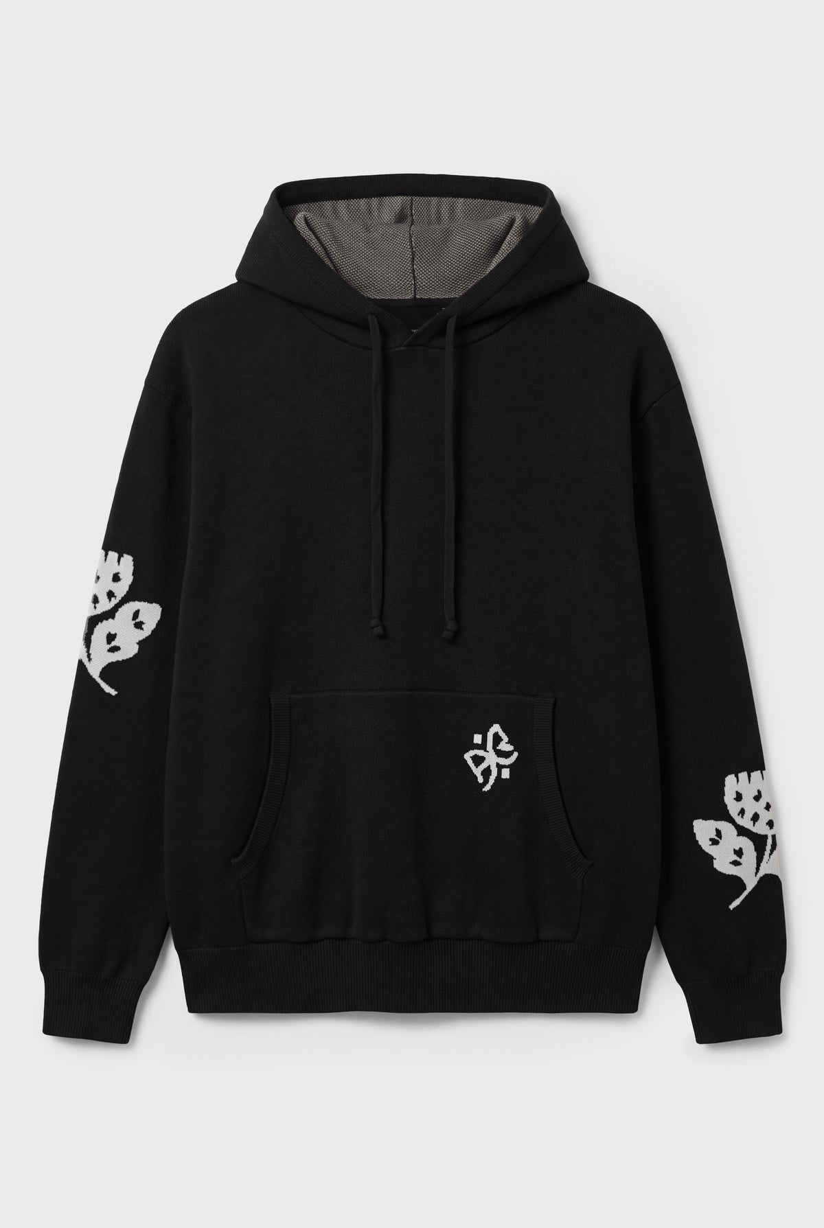 1127 Black Knit Hoodie