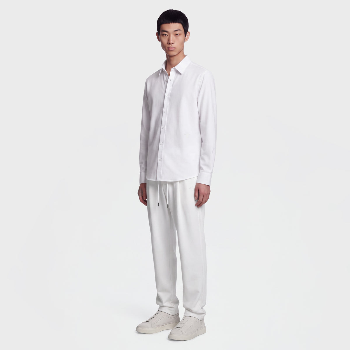 Wool Blend 1081 White Shirt
