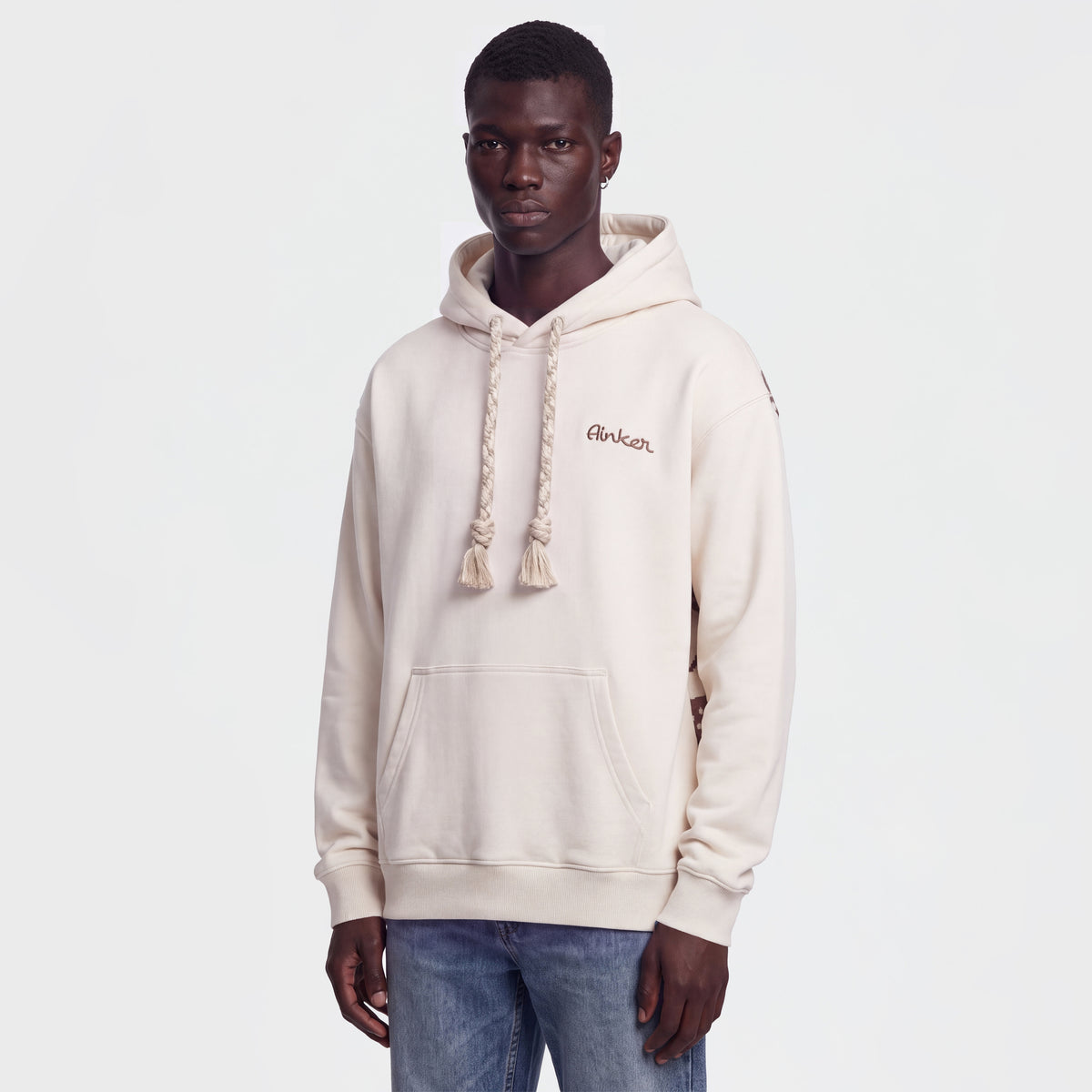 1130 Off White Knit Hoodie