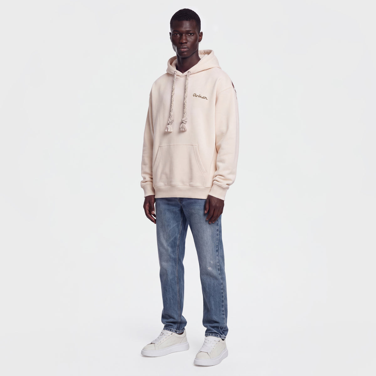 1130 Off White Knit Hoodie