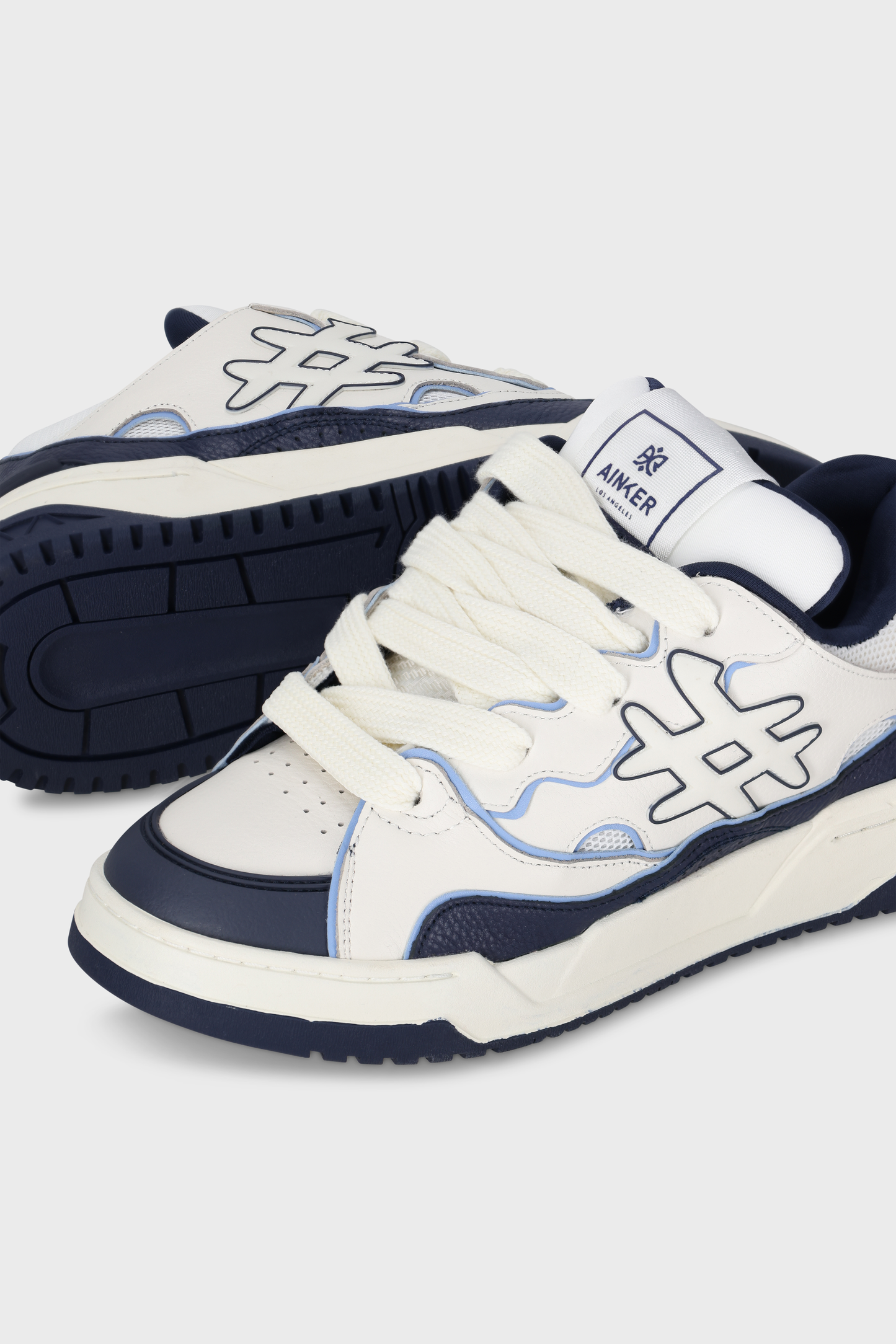 Baseline Leather White/Blue