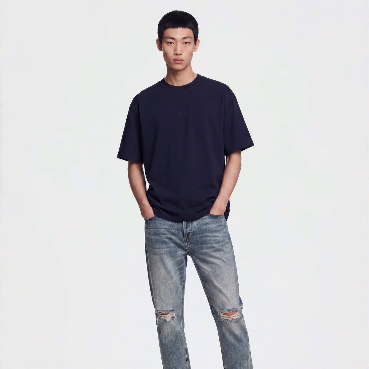 Mercerized 1002 Navy T-Shirt