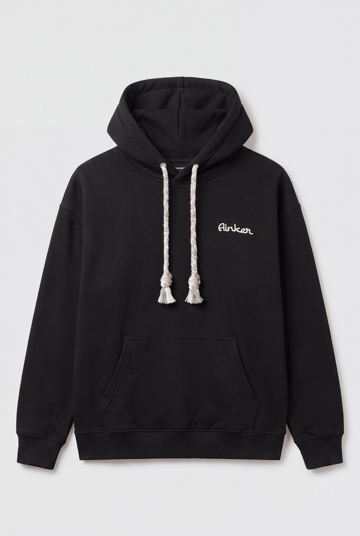 1130 Black Knit Hoodie