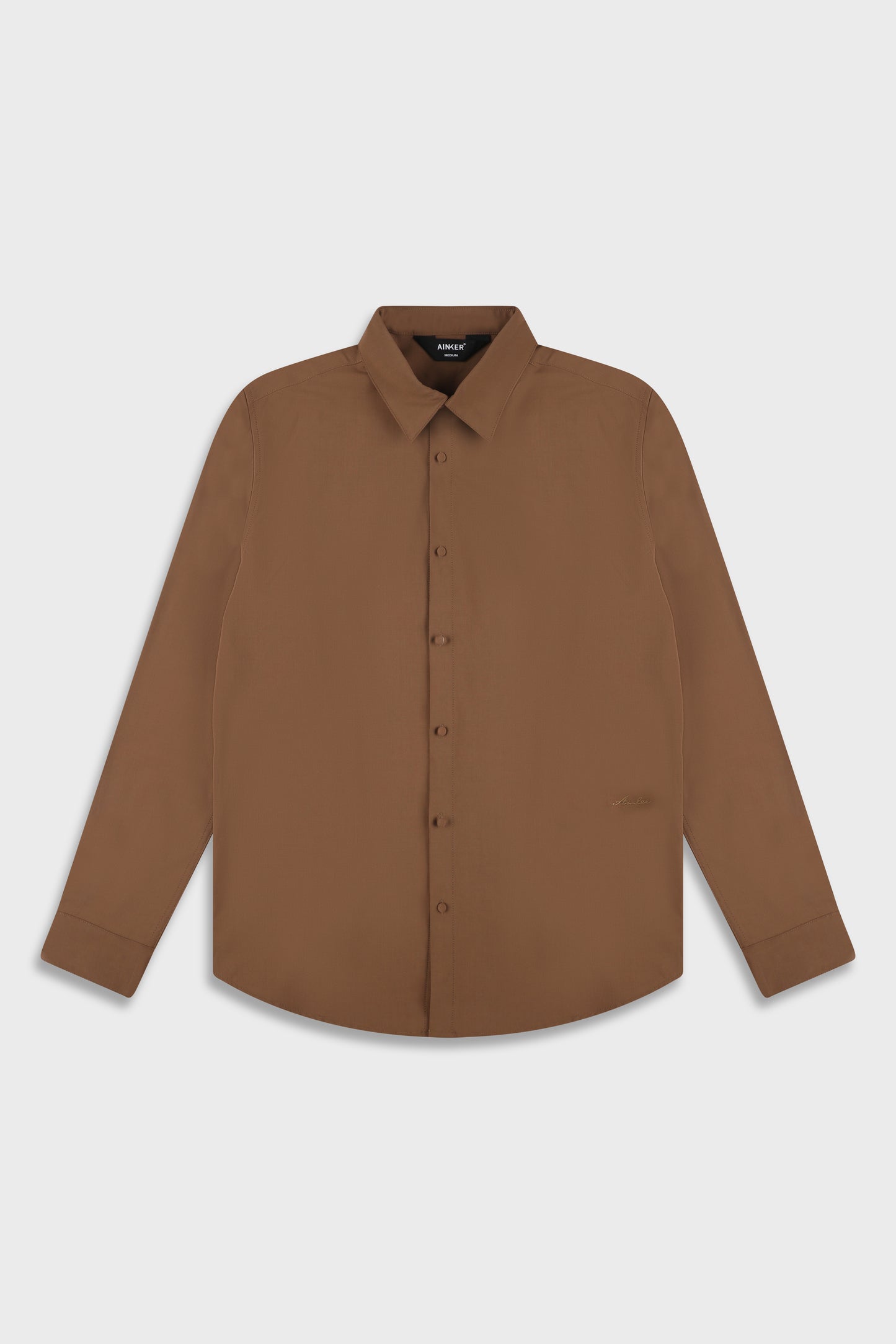 Wool Blend Mocha 779 Button Shirt