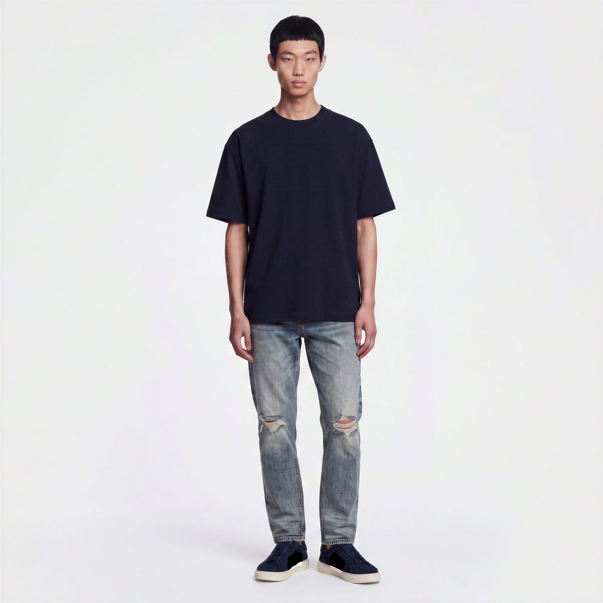 Mercerized 1002 Navy T-Shirt
