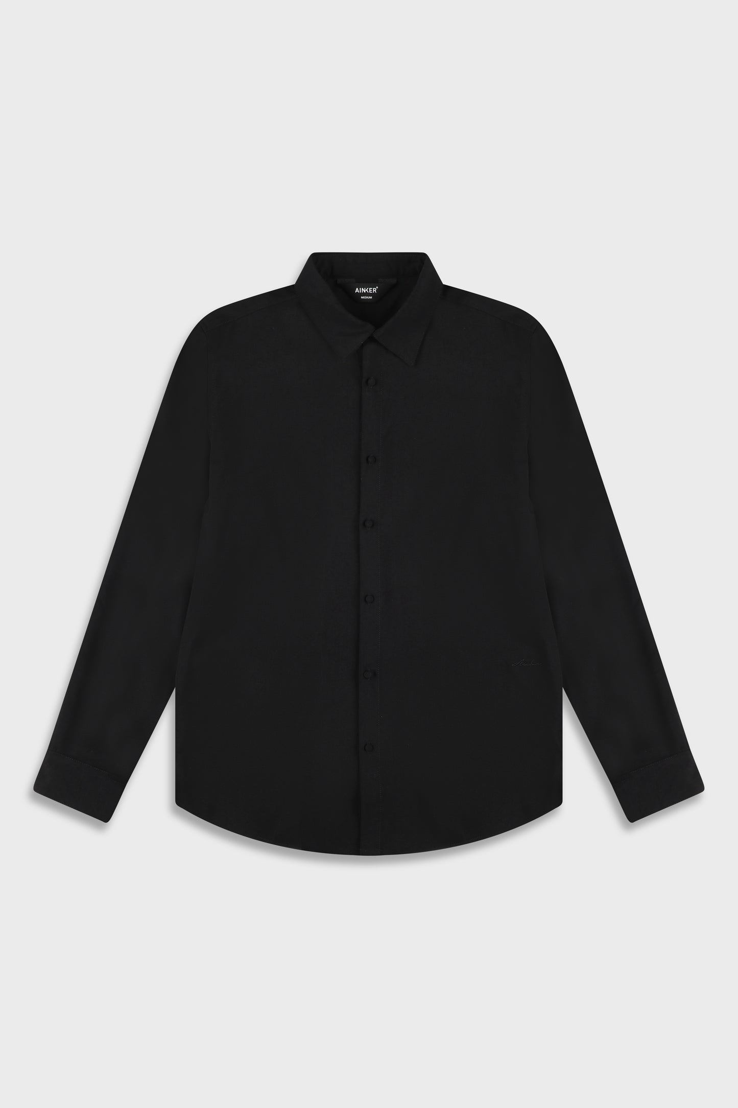 Wool Blend Black 779 Button Shirt