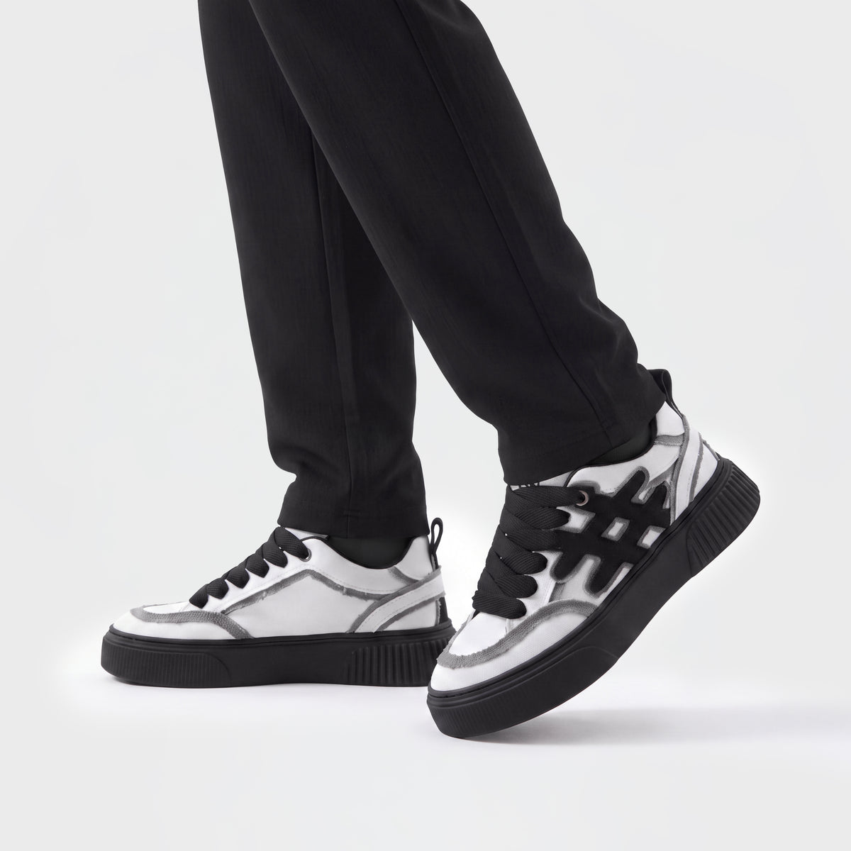 Star Line Canvas White/Gray
