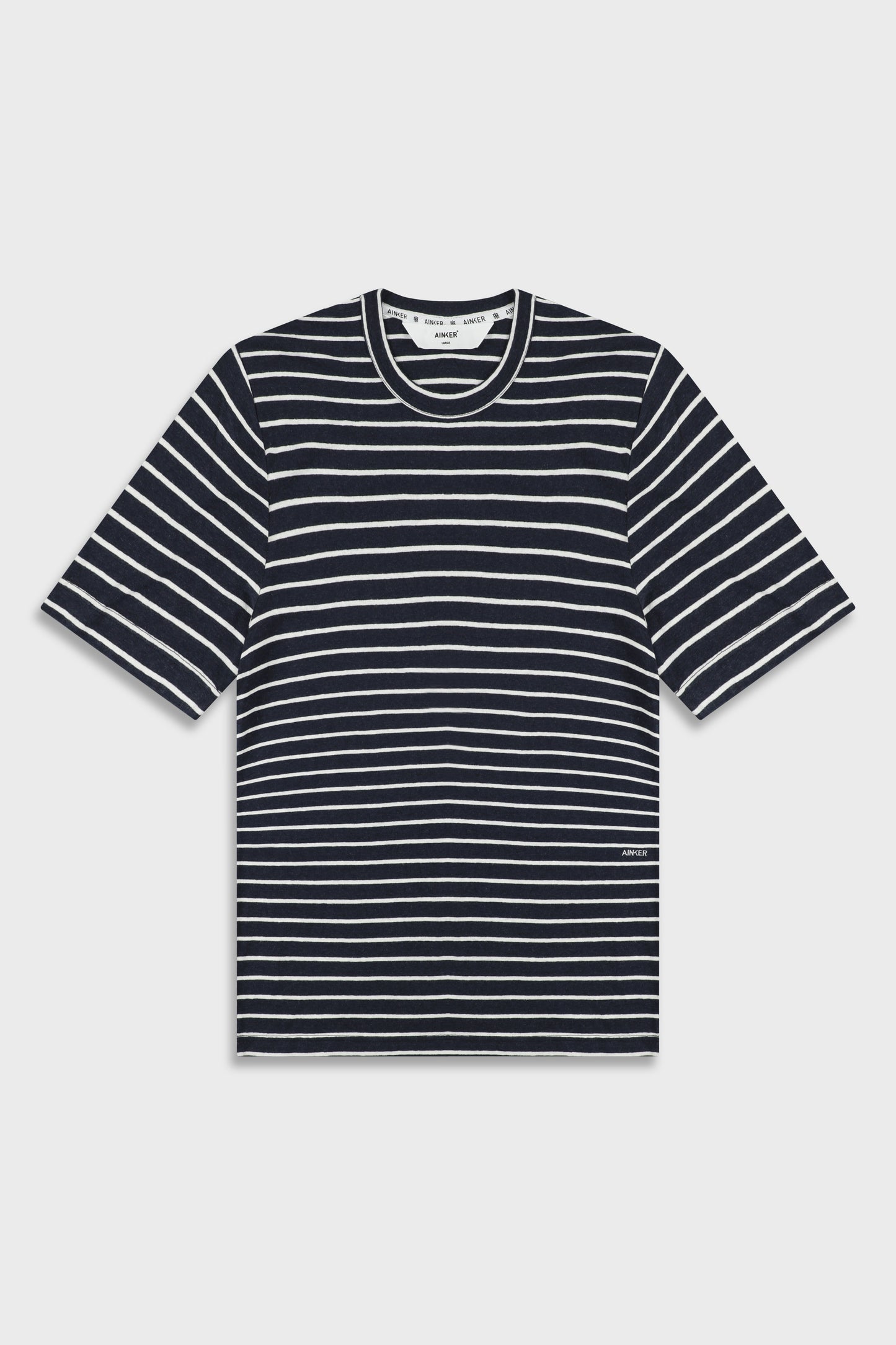Blue Stripe Linen 718 T-SHIRT