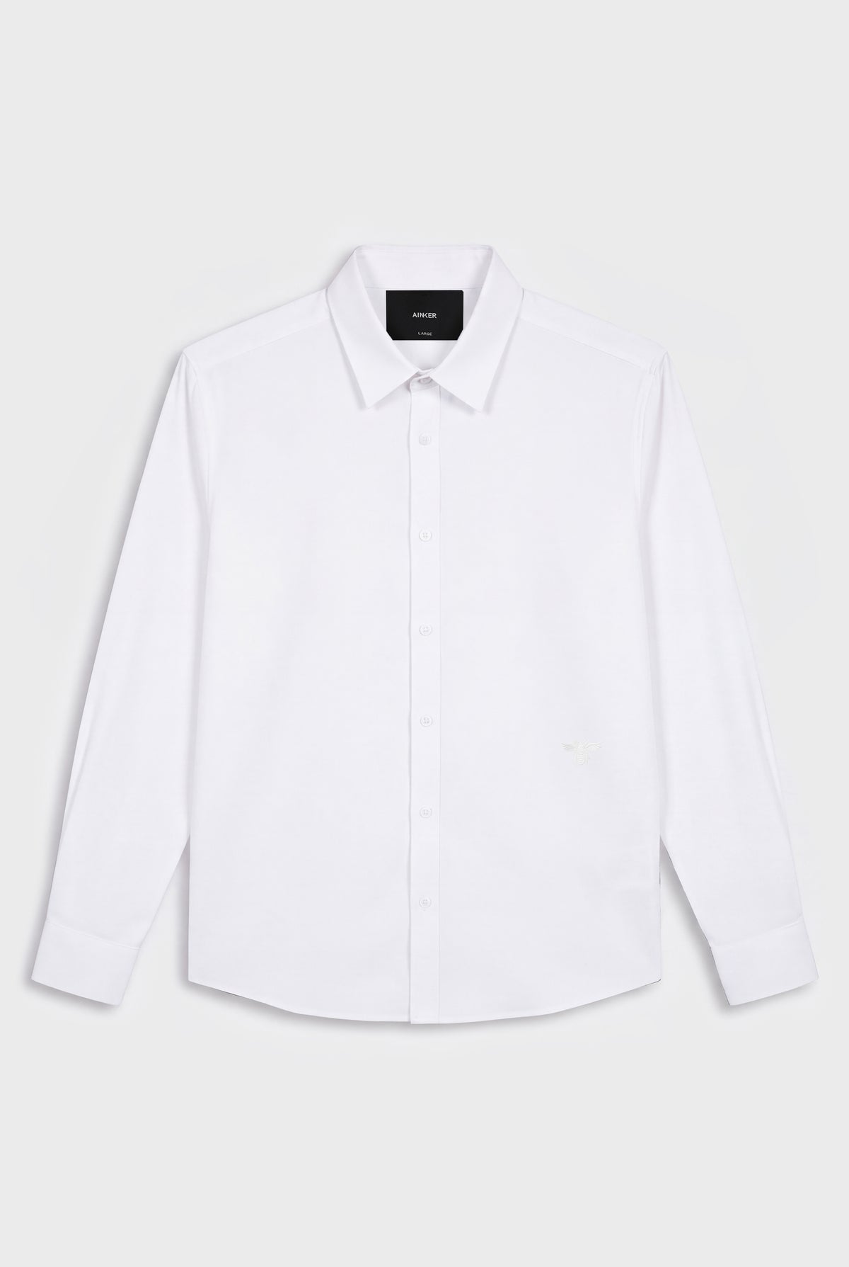 Wool Blend 1081 White Shirt
