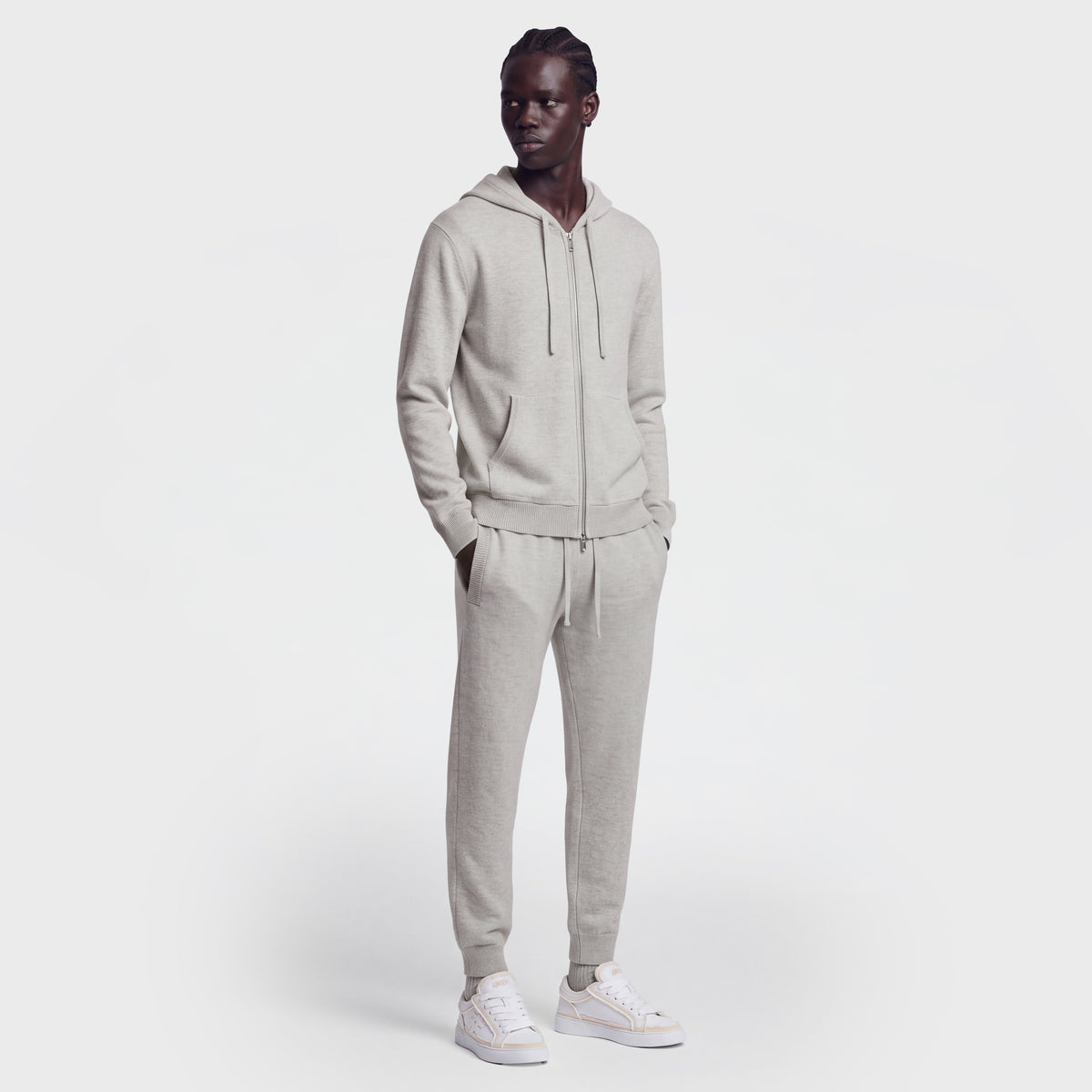 1126 White Cashmire Hoodie