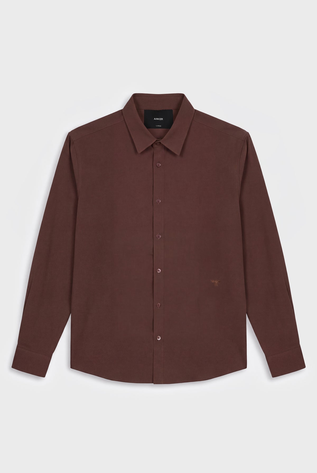 Wool Blend 1081 Brown Shirt