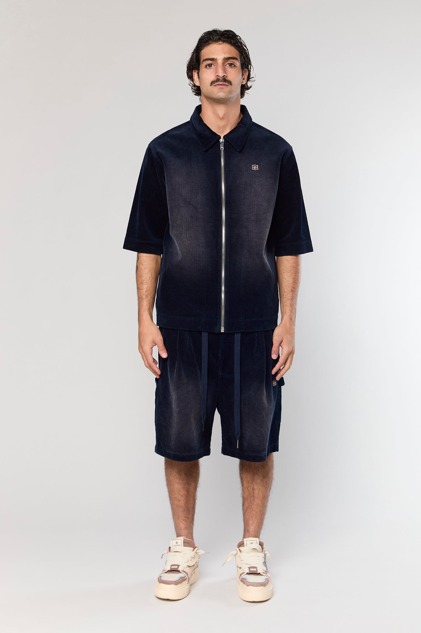 Wash Corduroy 708 Navy Short