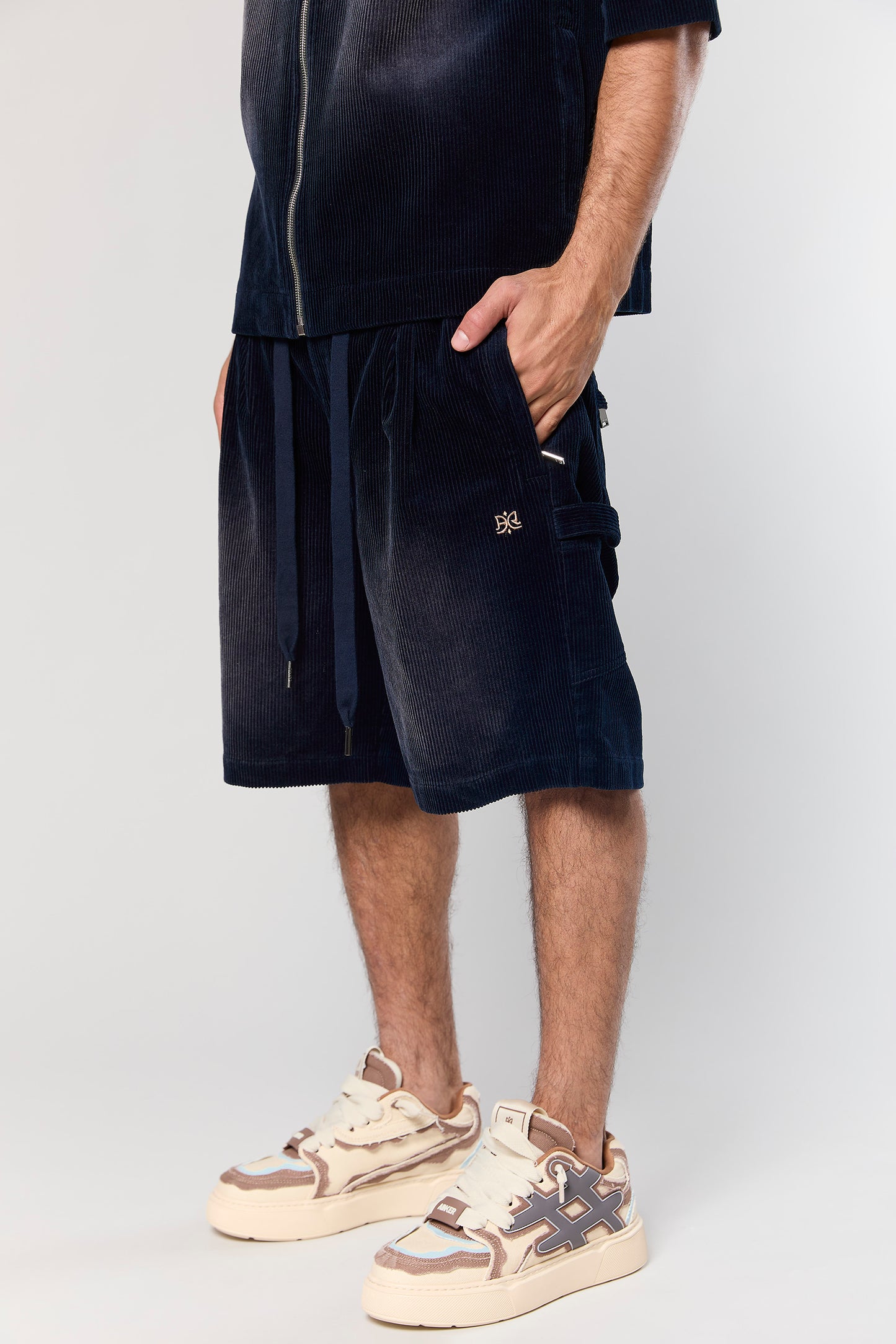 Wash Corduroy 708 Navy Short