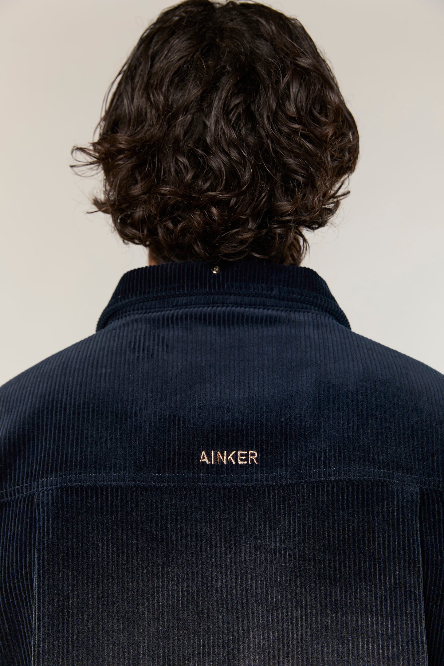Wash Corduroy 708 Navy Short Jacket