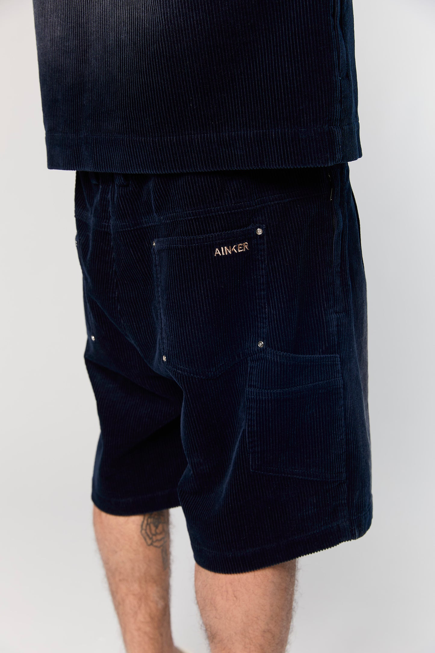 Wash Corduroy 708 Navy Short