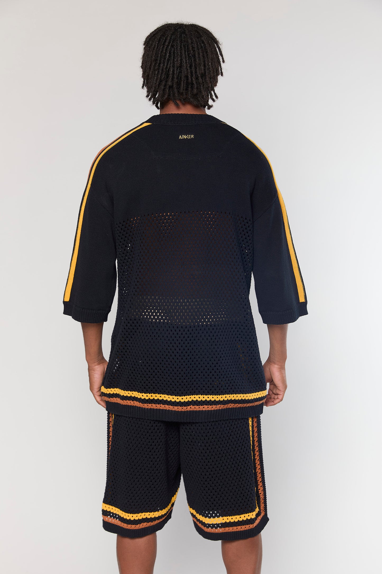 Black/Orange Mesh 804 T-Shirt