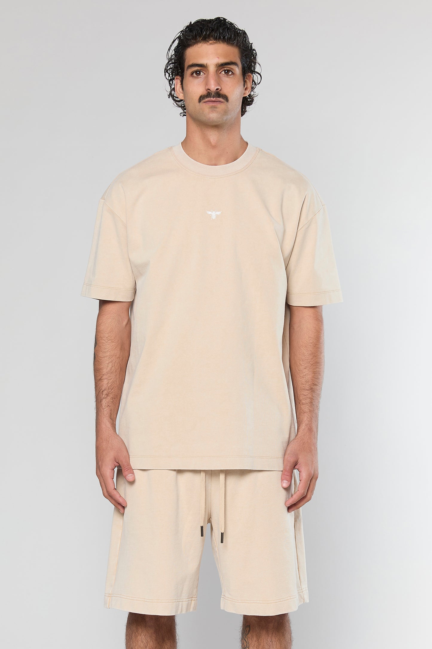 Cotton Wash 856 Beige T-Shirt