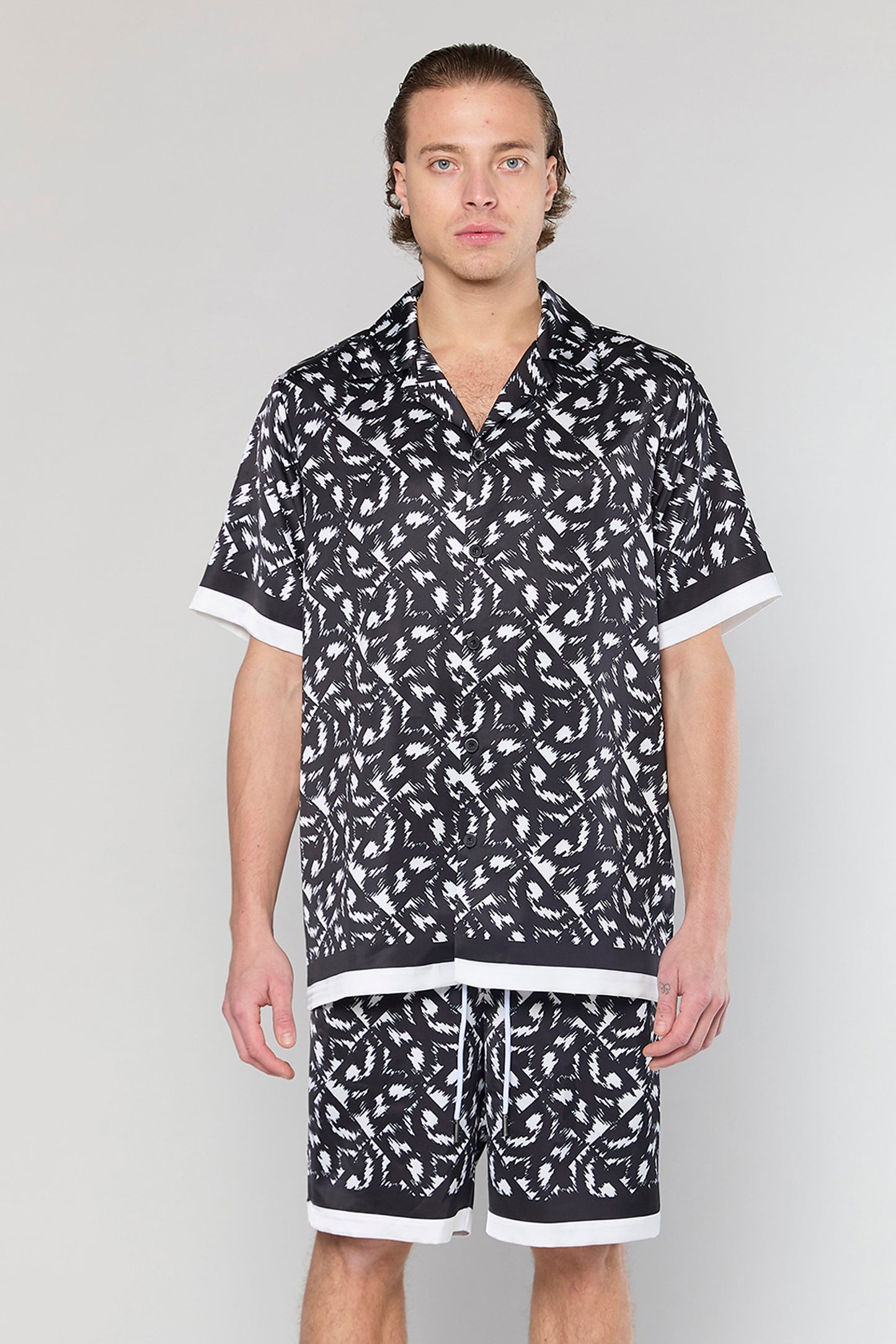 Satin 839 Black Shirt