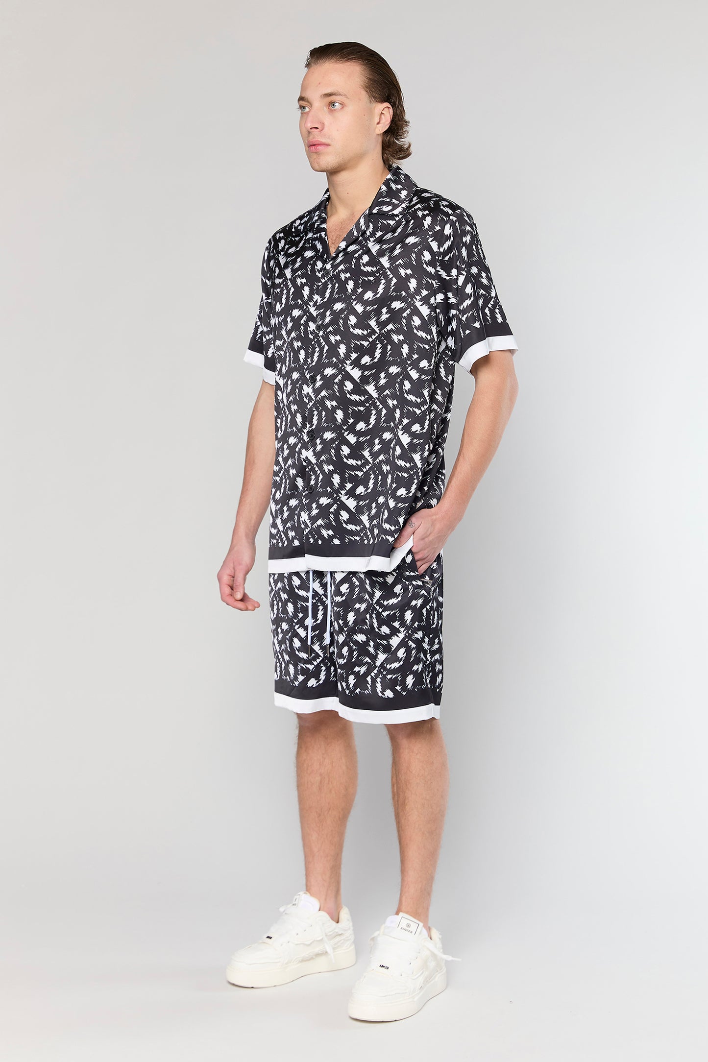 Satin 839 Black Shirt