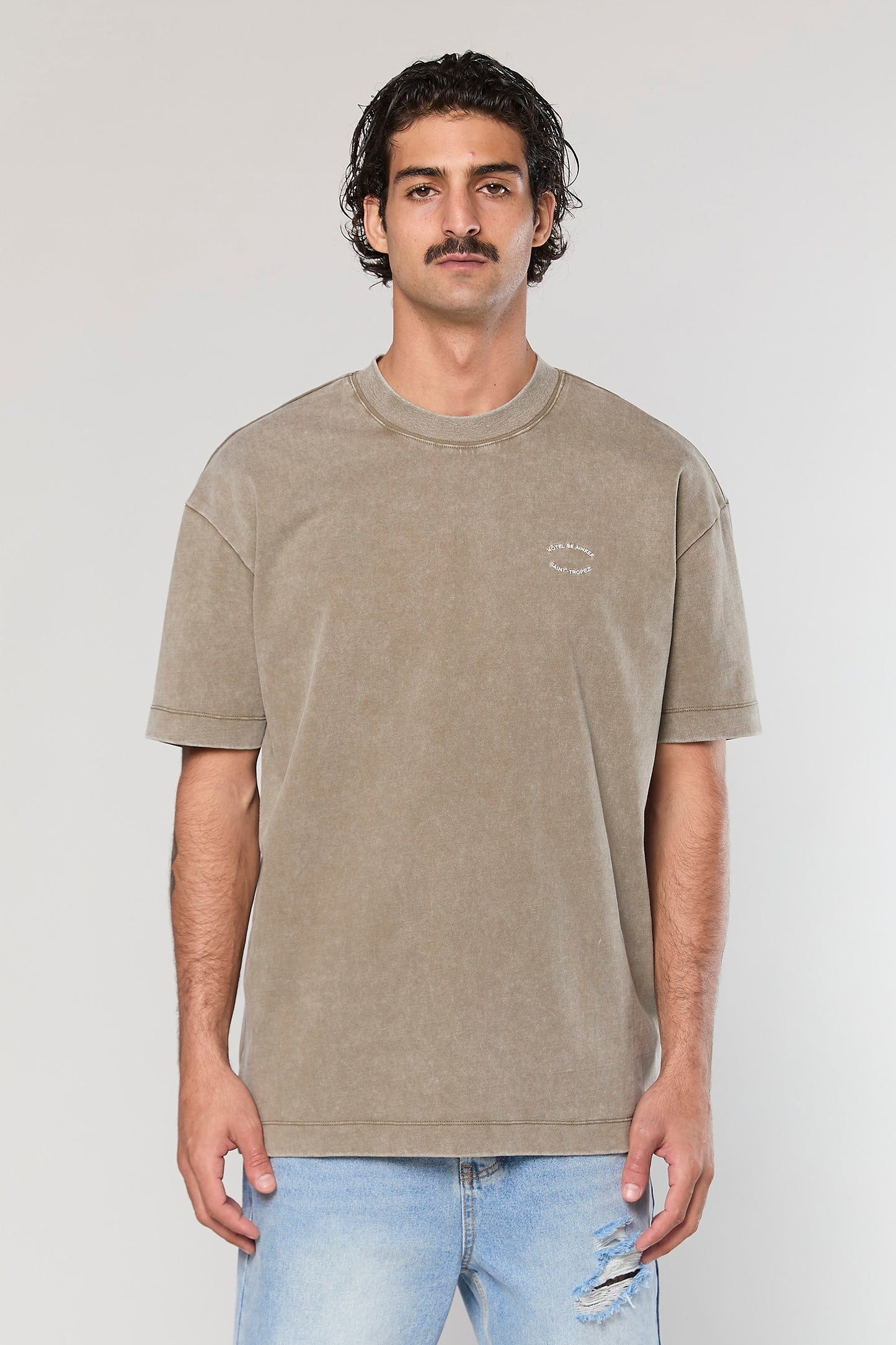 Cotton Wash 740 Mocha T-Shirt