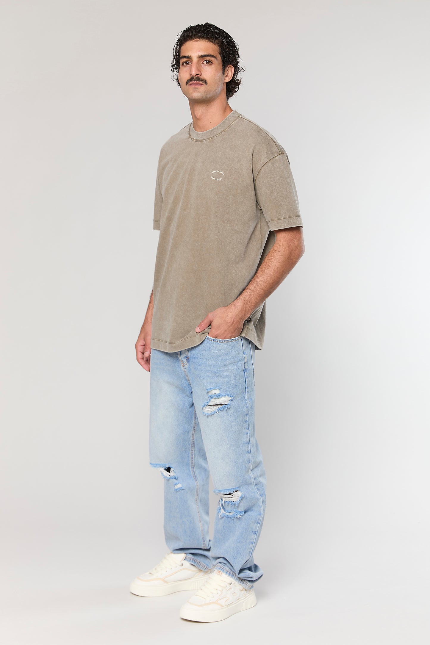 Cotton Wash 740 Mocha T-Shirt