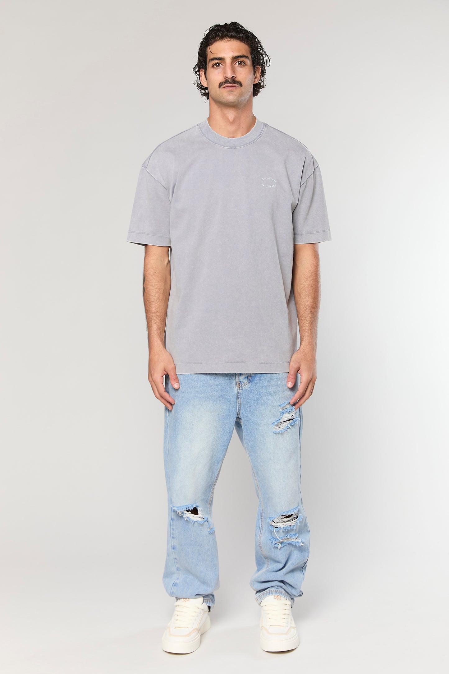 Cotton Wash 740 L.Gray T-Shirt