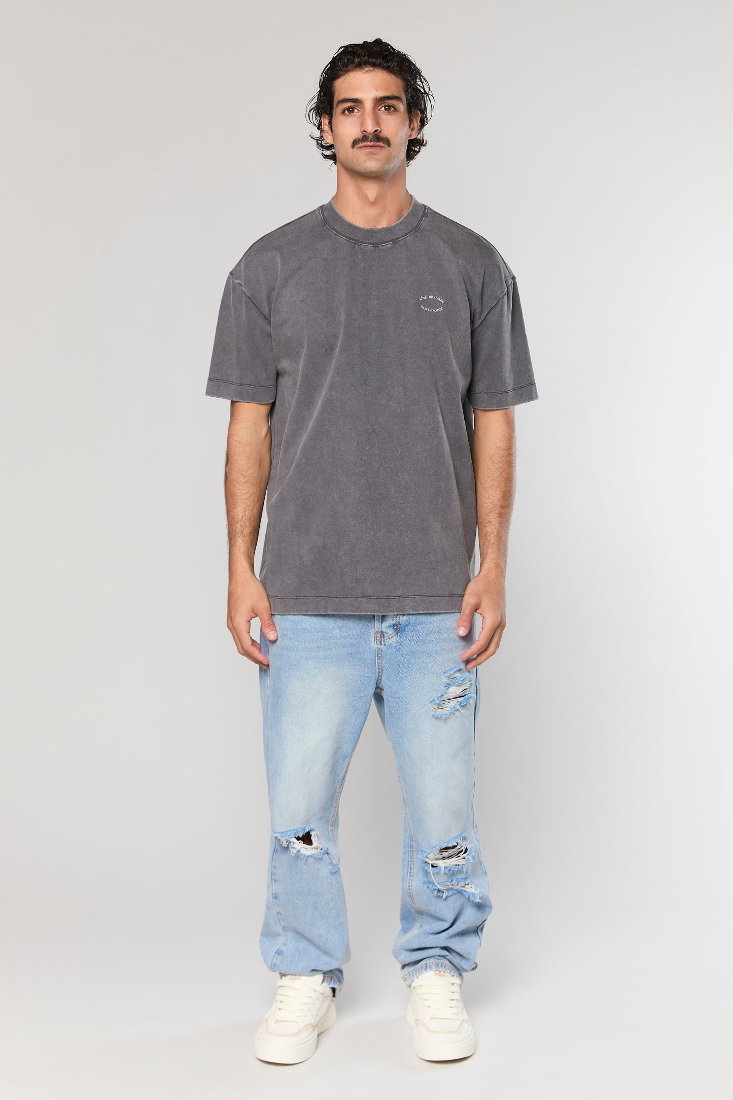 Cotton Wash 740 D.Gray T-Shirt