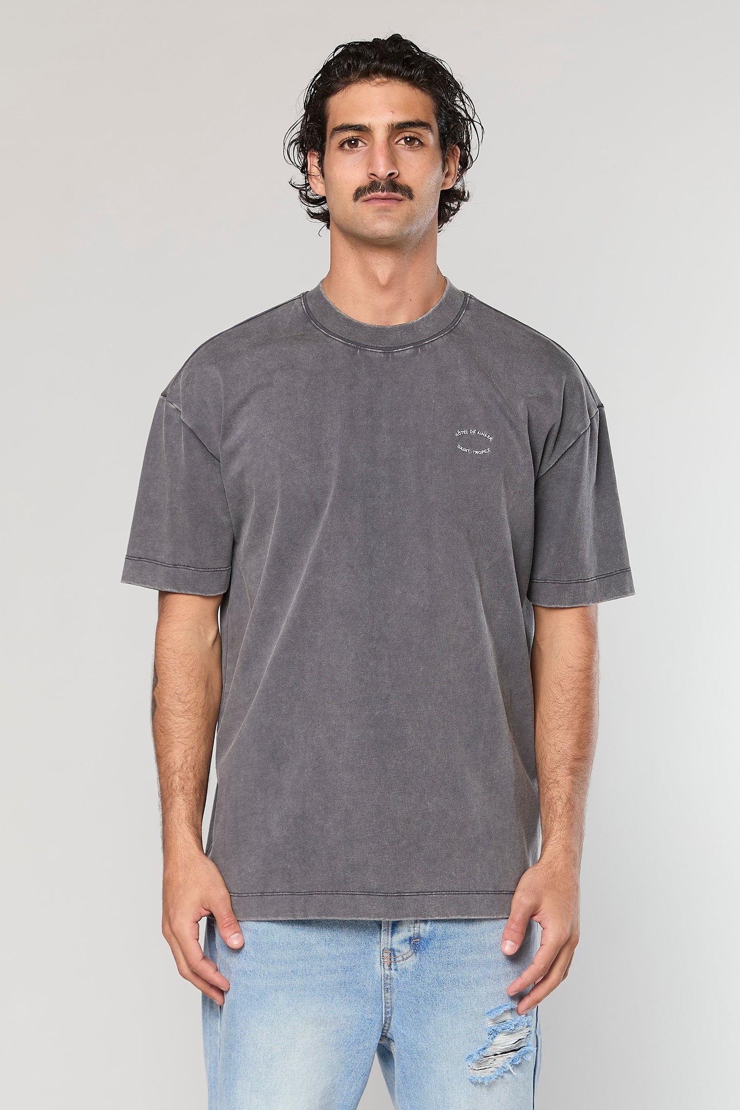 Cotton Wash 740 D.Gray T-Shirt