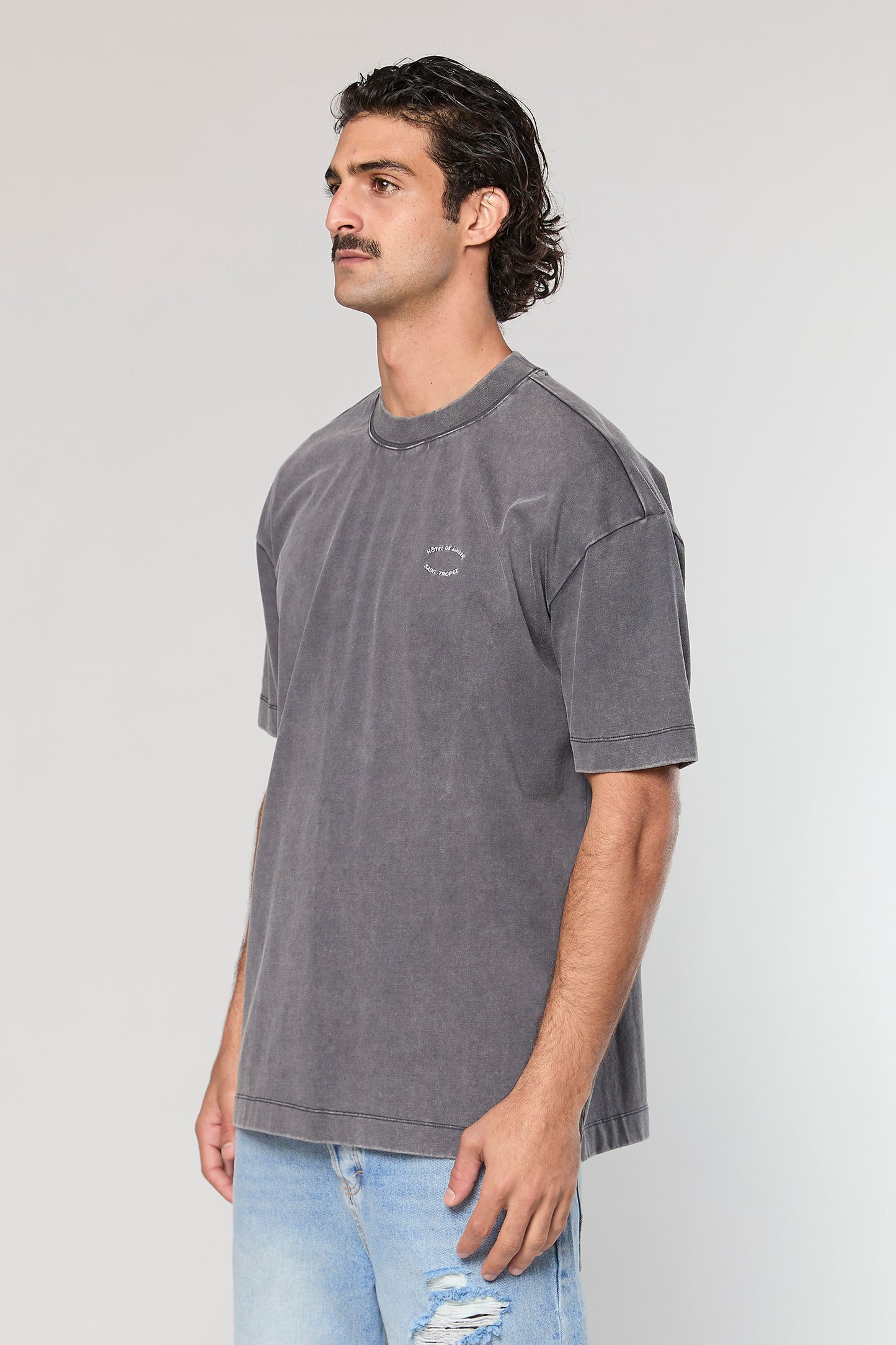 Cotton Wash 740 D.Gray T-Shirt