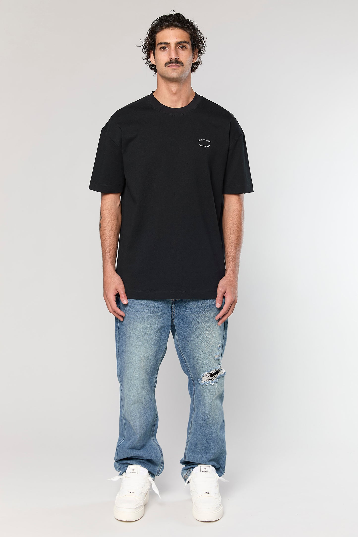 Cotton Wash 740 Black T-Shirt