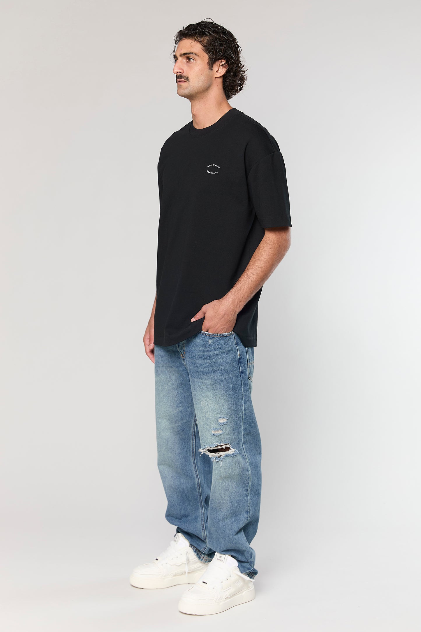 Cotton Wash 740 Black T-Shirt