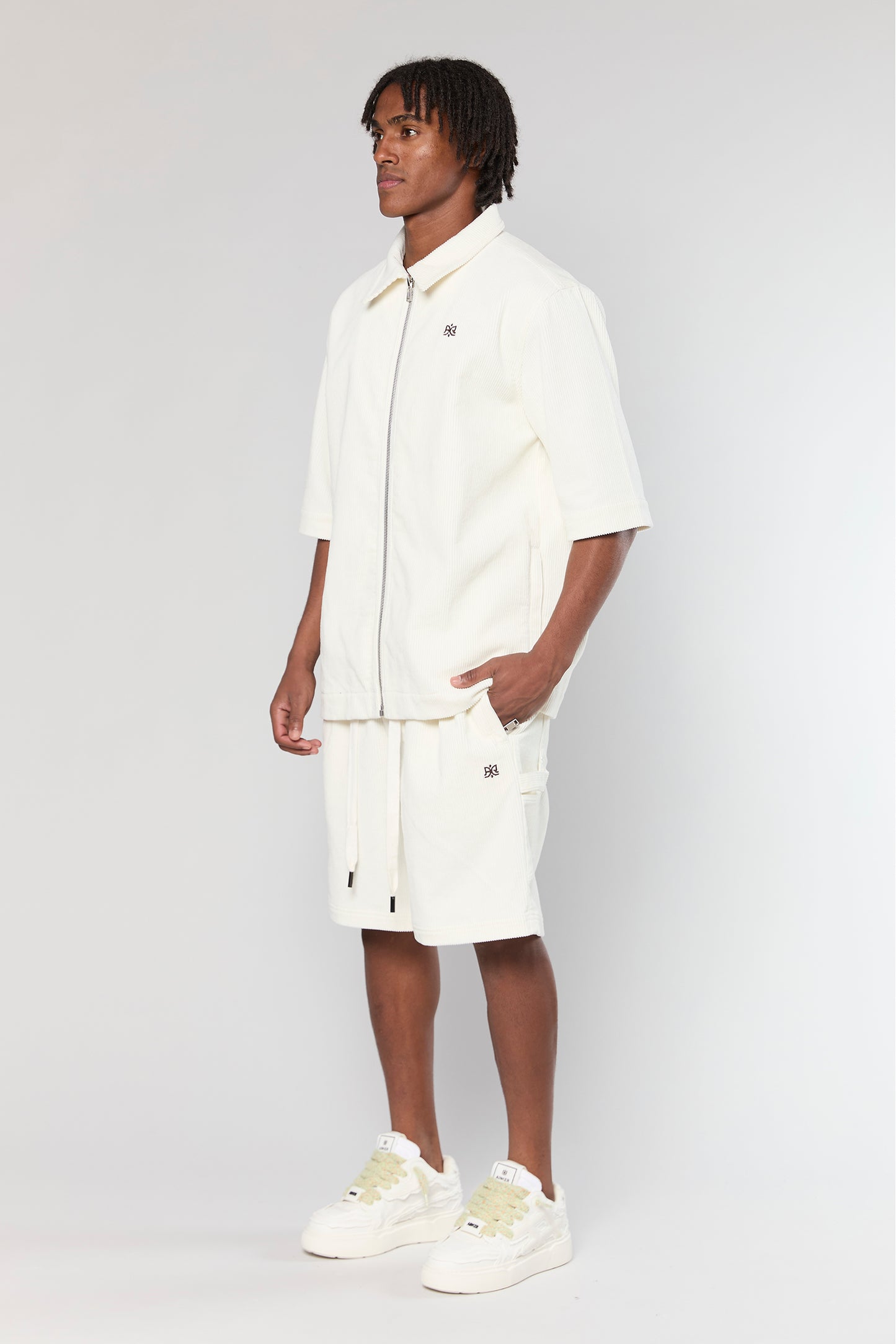 Wash Corduroy 708 White Short