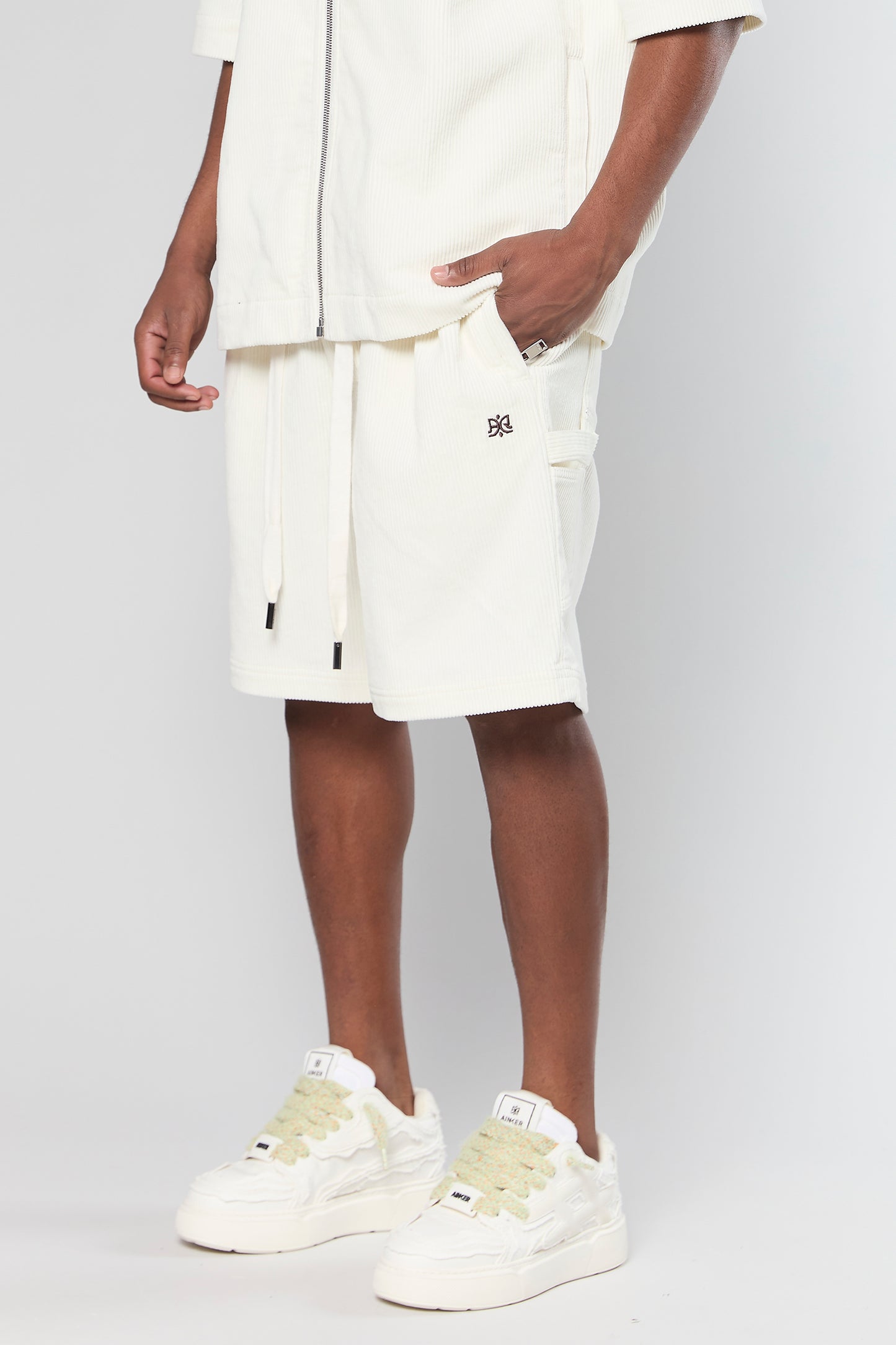 Wash Corduroy 708 White Short