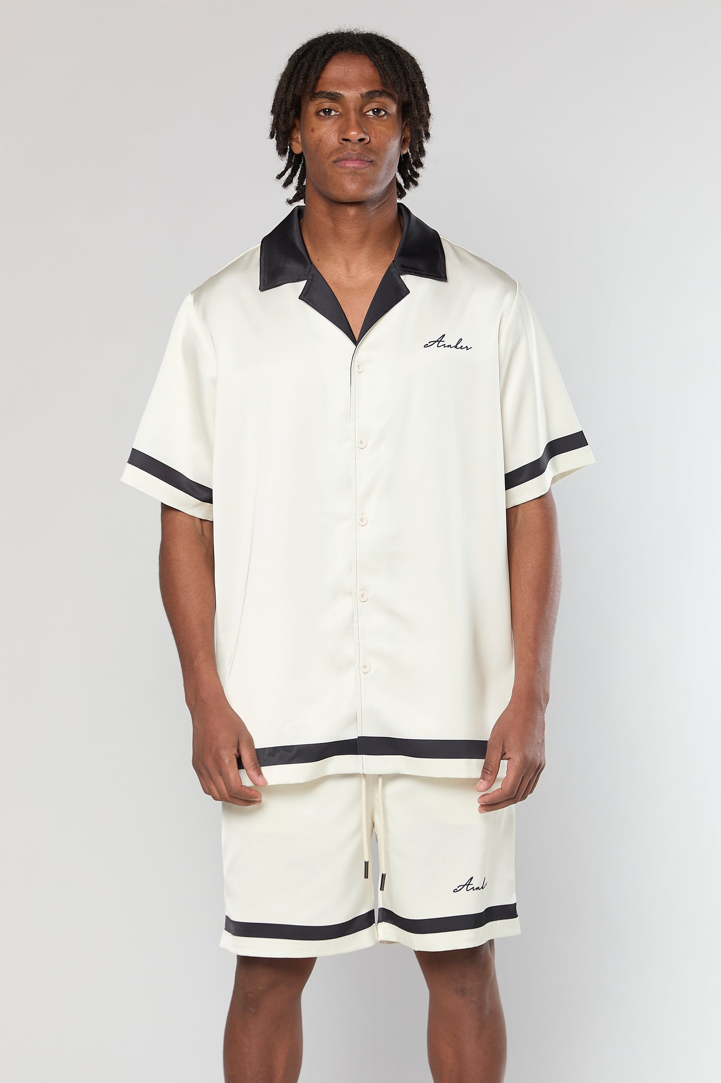 Satin 841 White Shirt