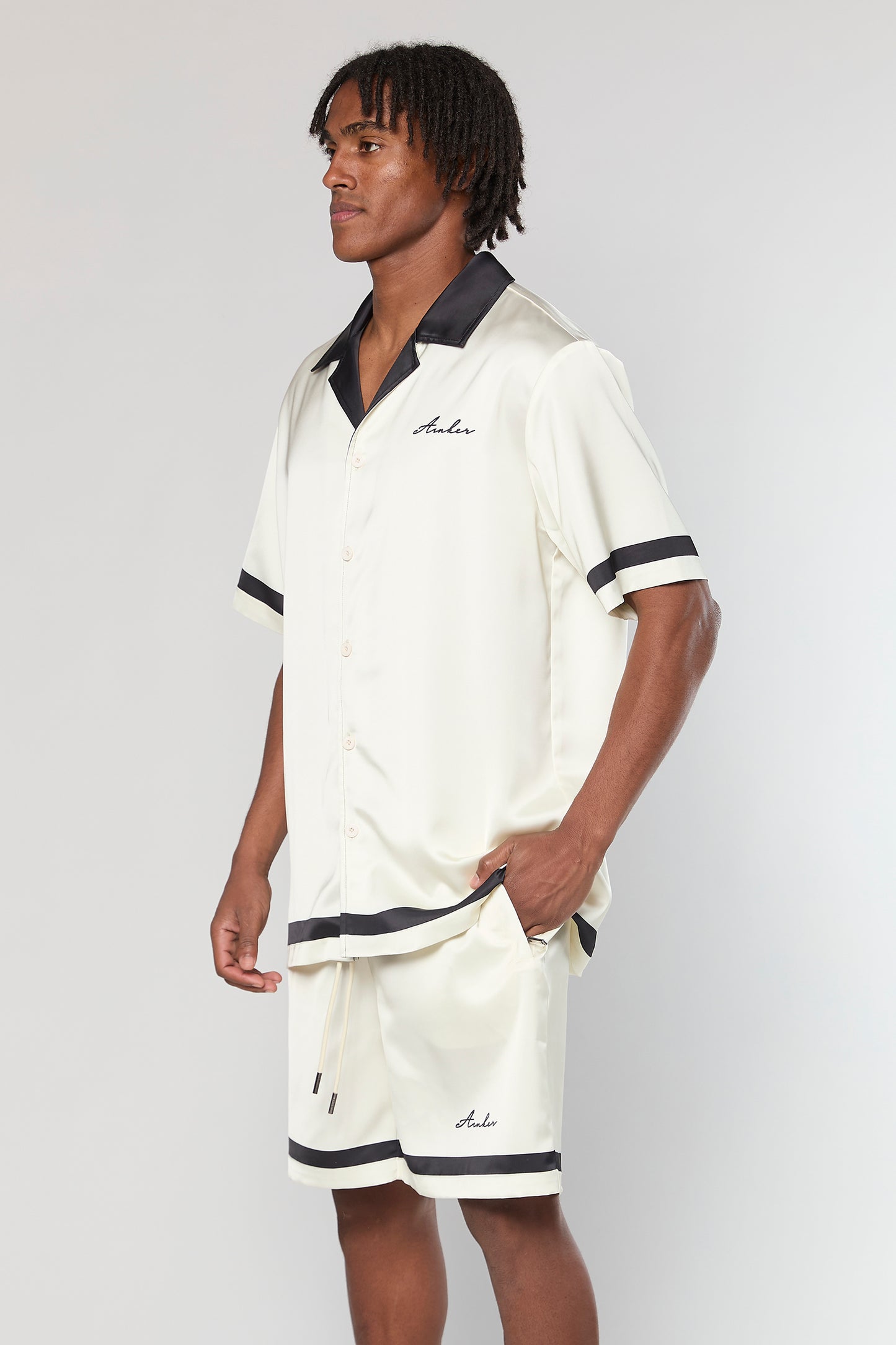 Satin 841 White Shirt