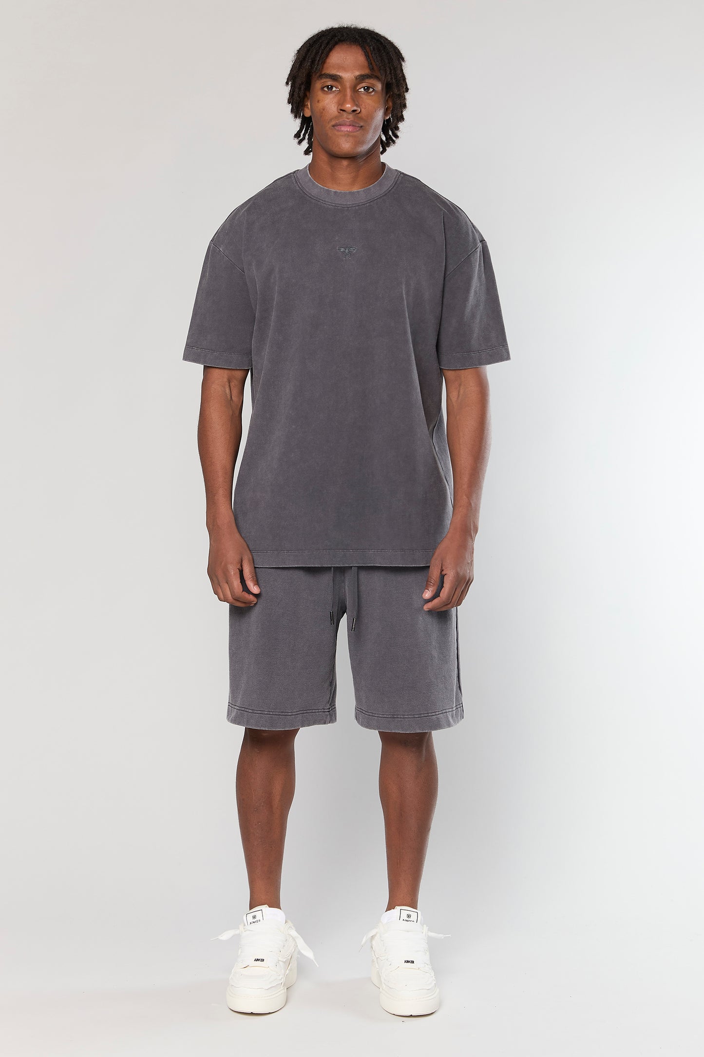 856 D.Gray Wash Short Pant