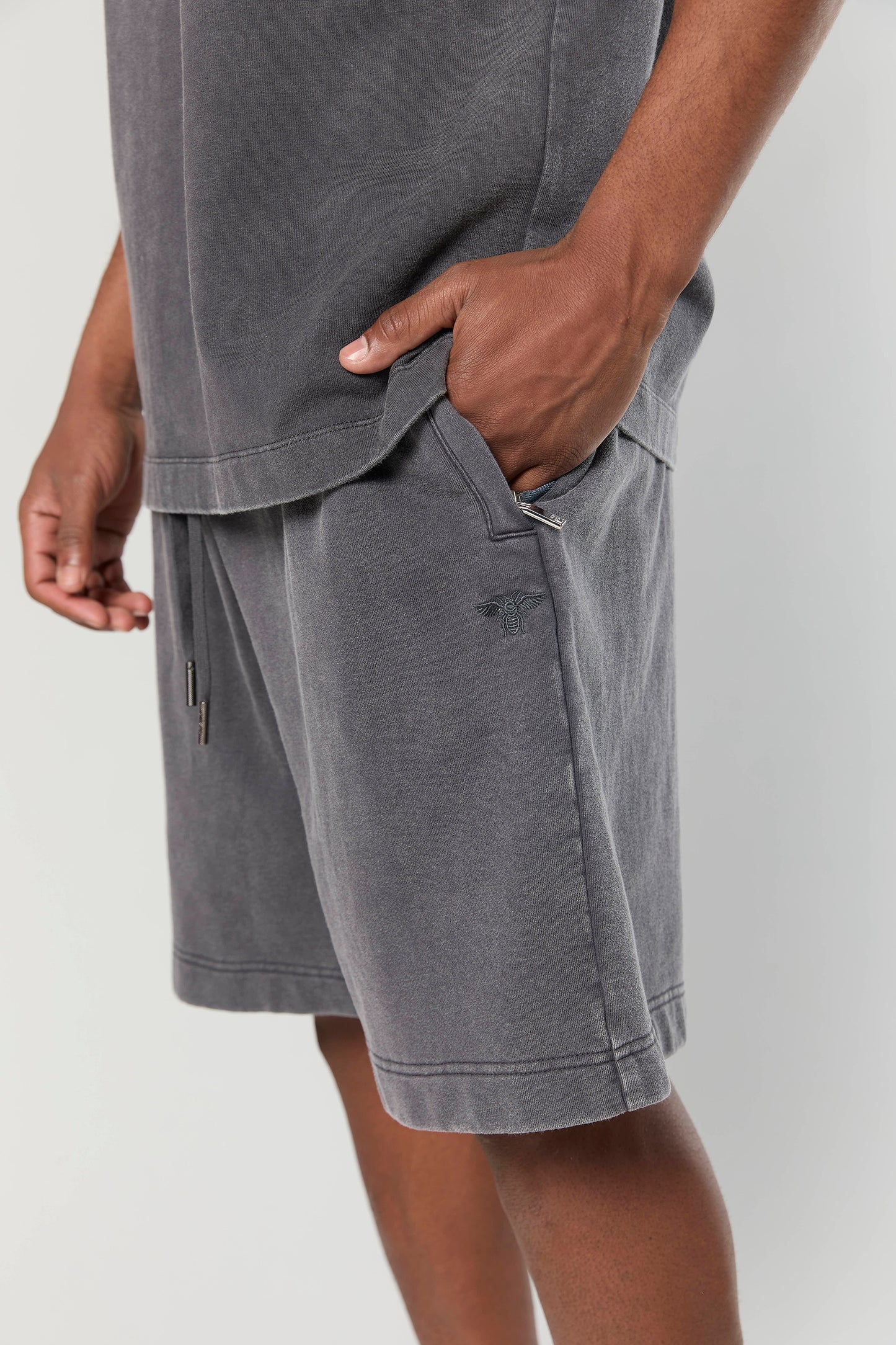 856 D.Gray Wash Short Pant