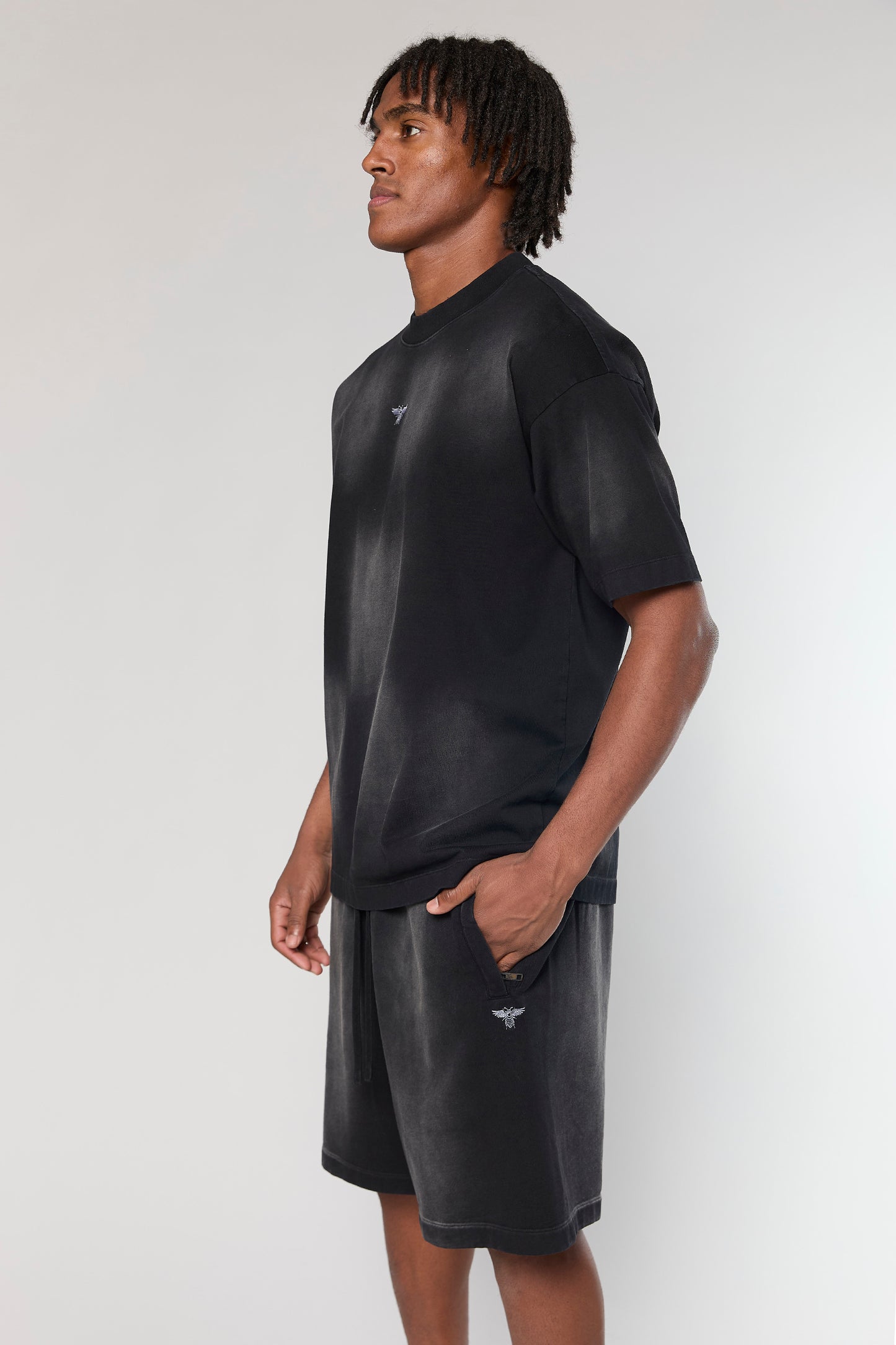 856 Black Wash Short Pant