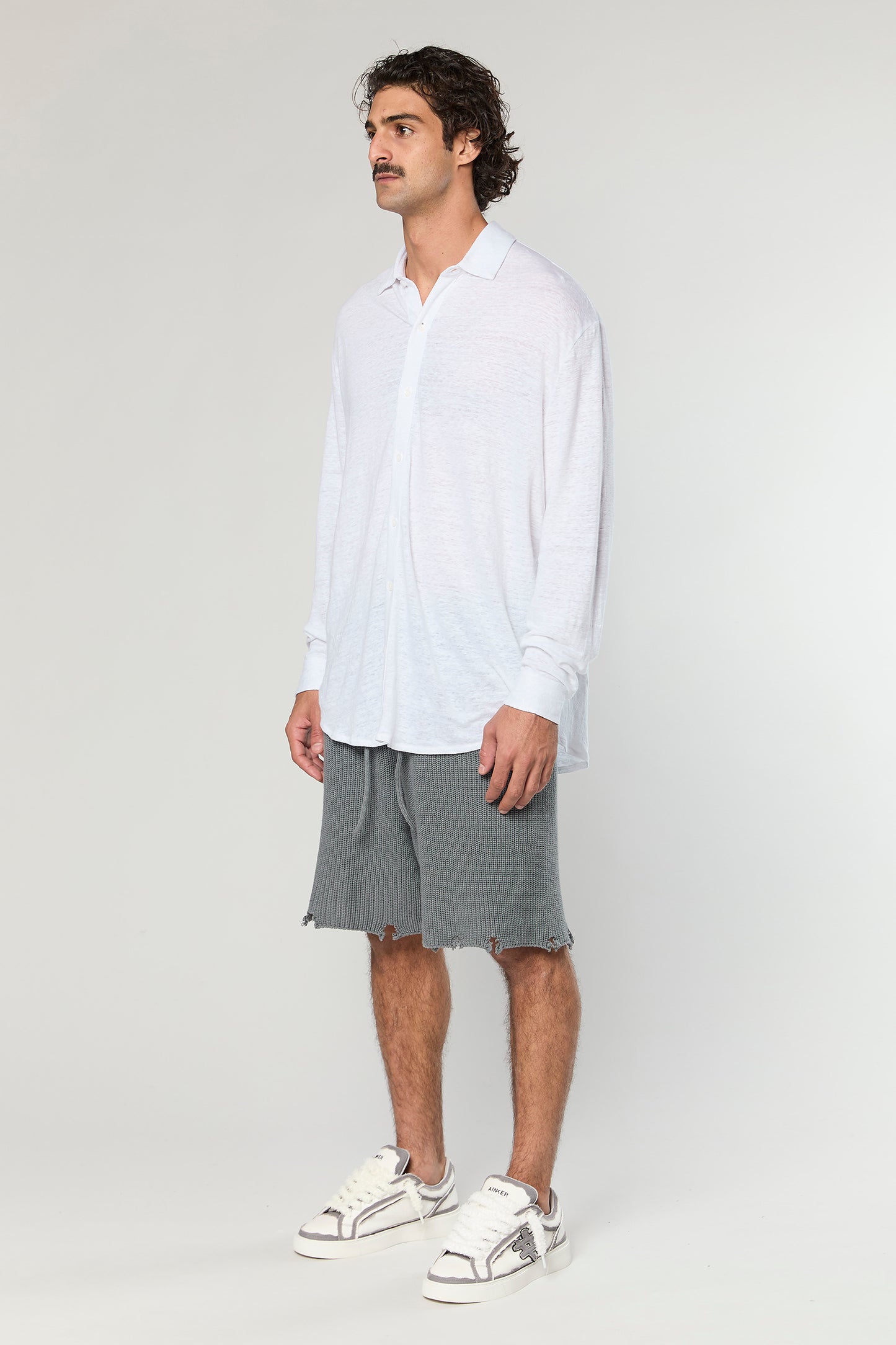 820 Gray Knit Short Pant