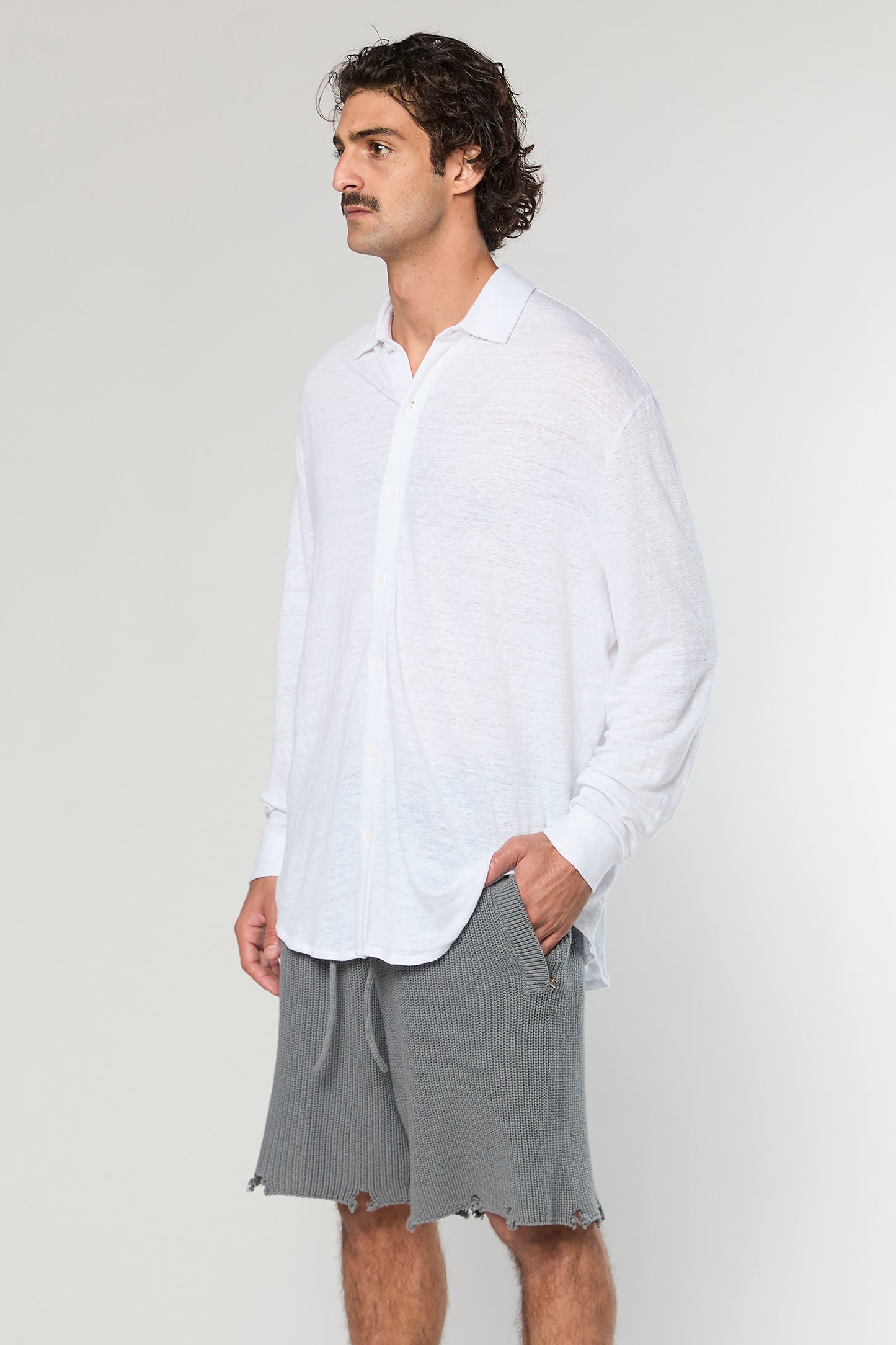 820 Gray Knit Short Pant