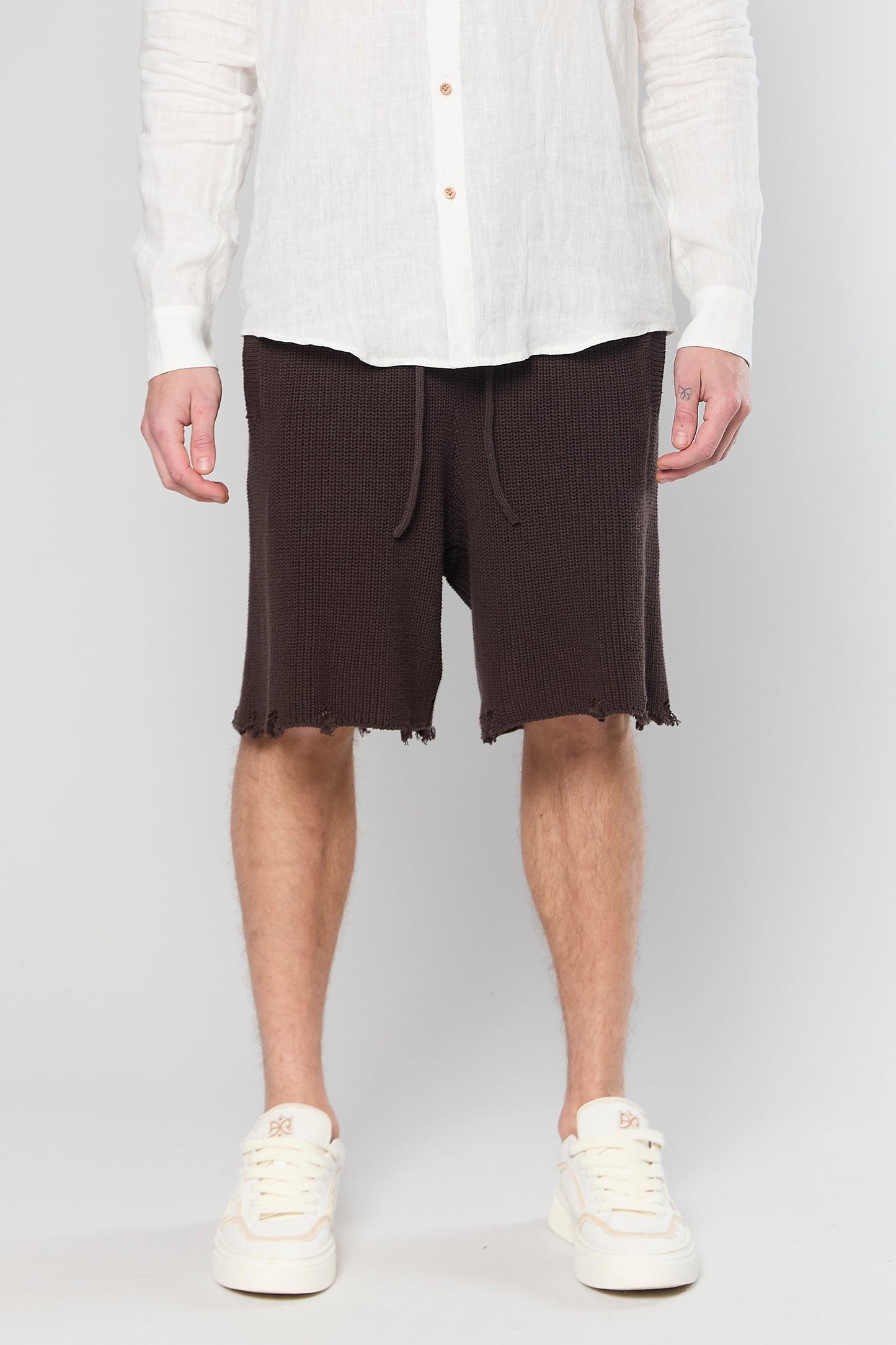 820 Brown Knit Short Pant
