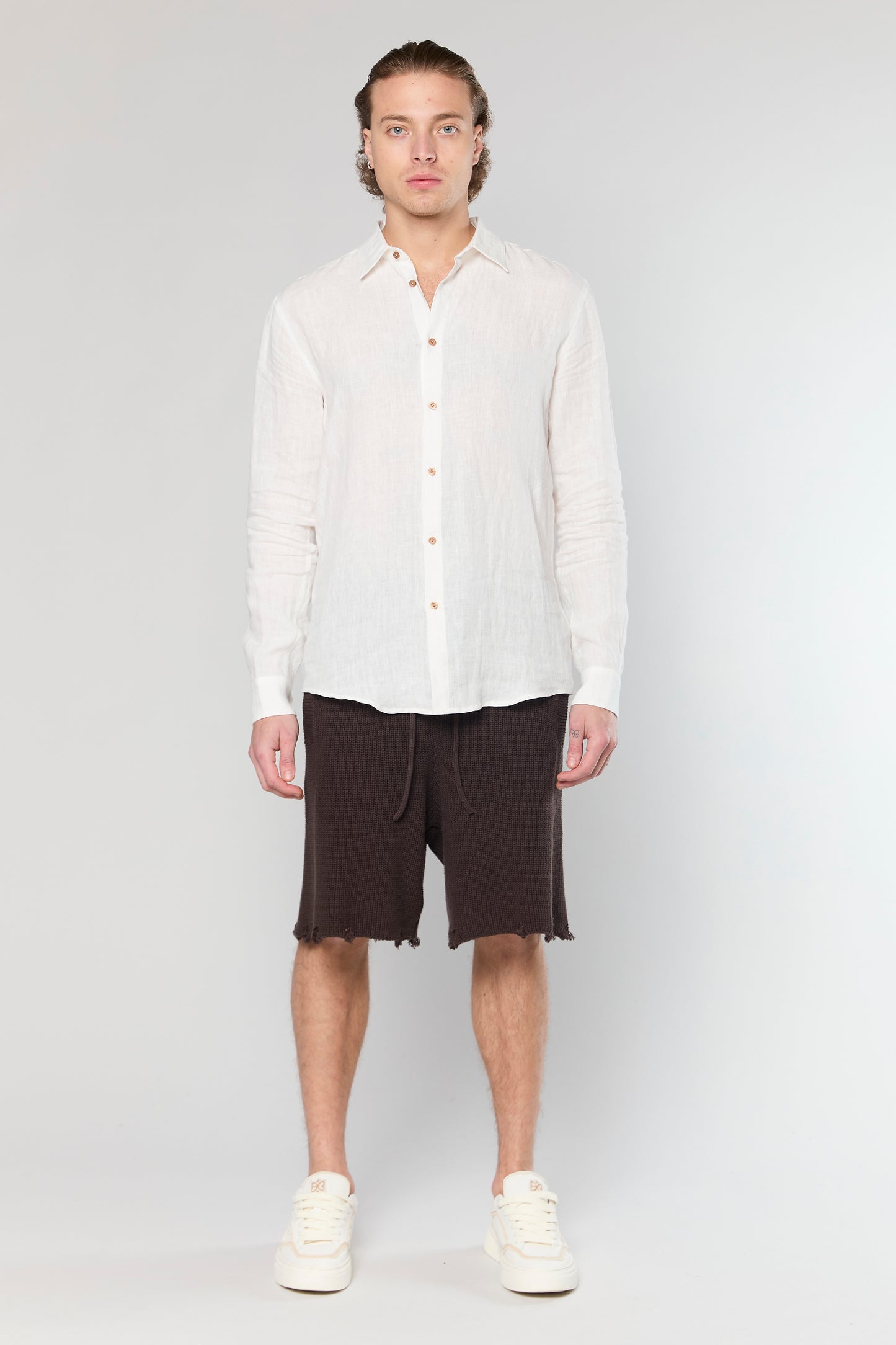 820 Brown Knit Short Pant