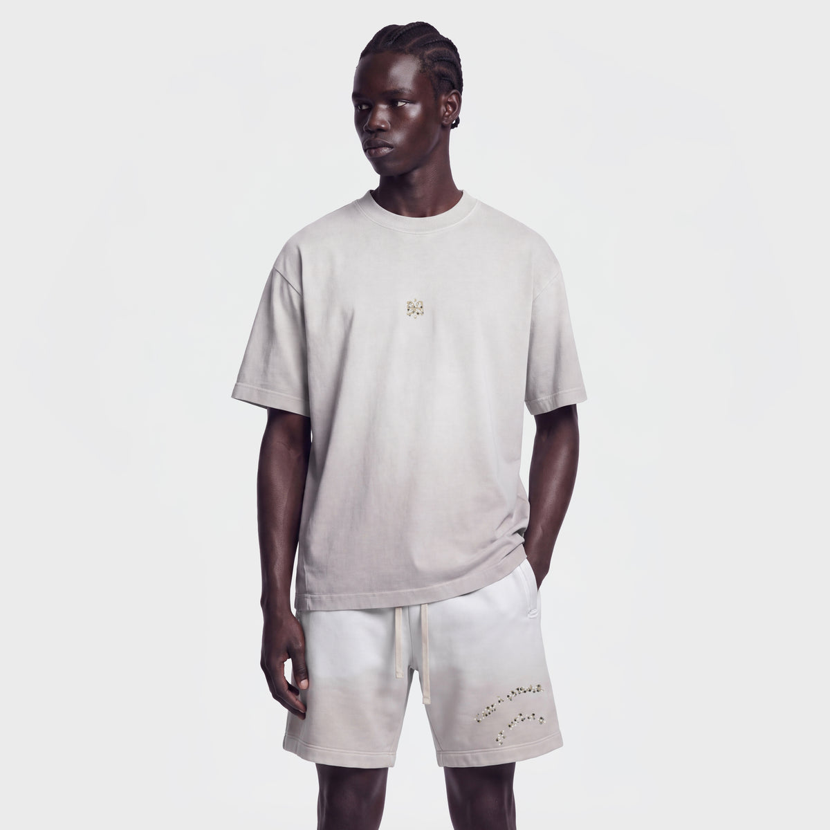 Cotton Wash 1108 Light Gray T-Shirt
