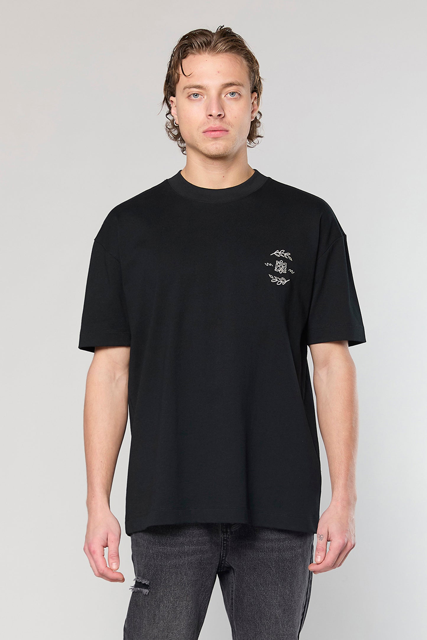 Mercerized 728 Black T-Shirt
