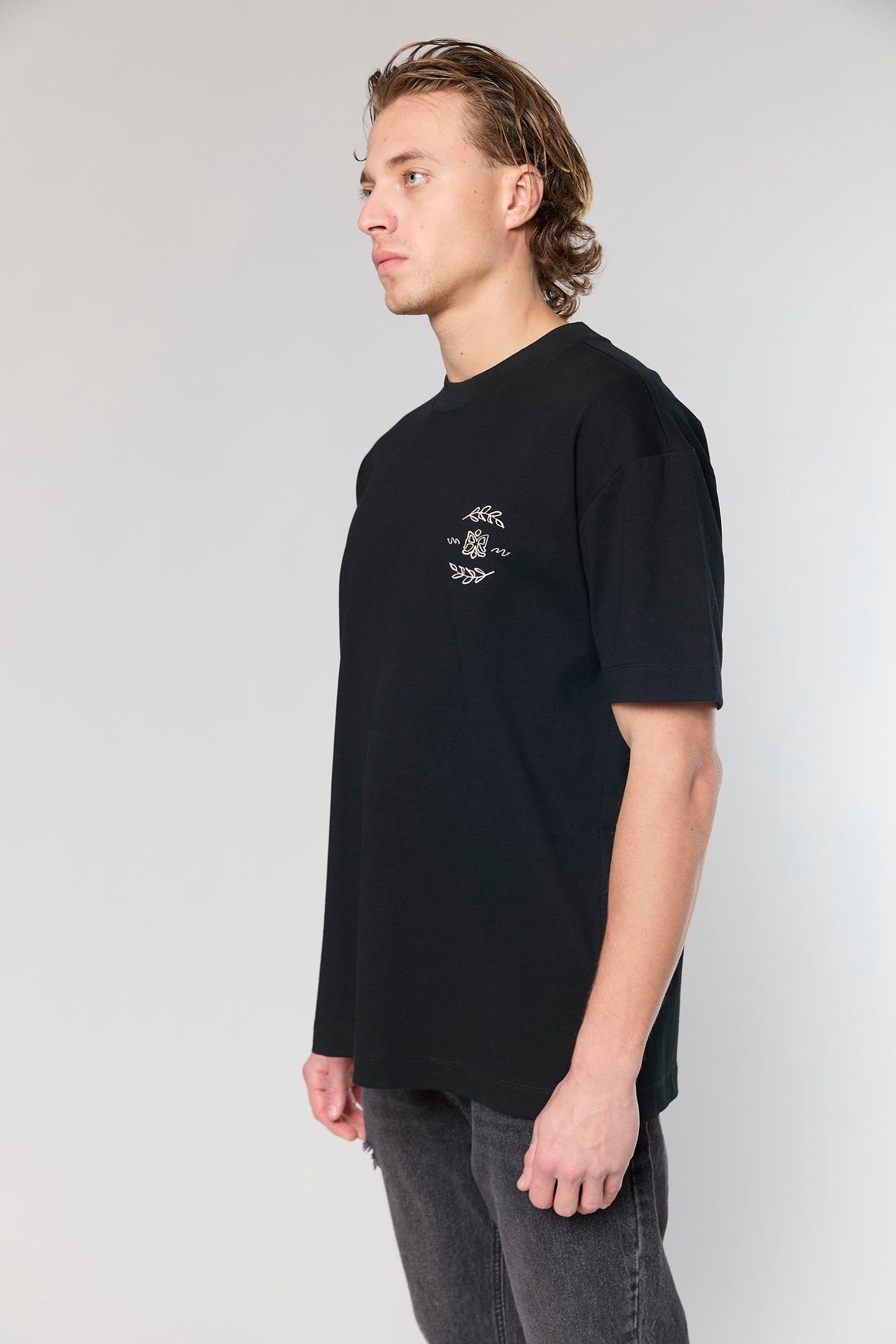 Mercerized 728 Black T-Shirt