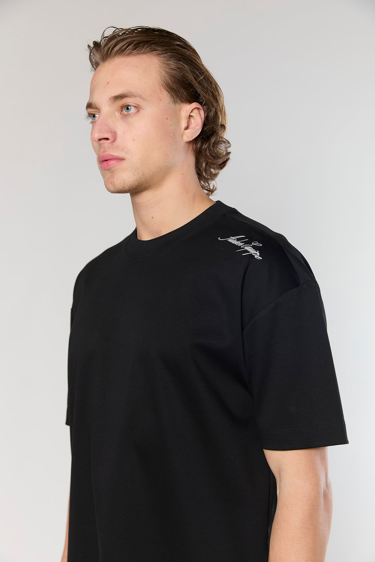 Mercerized 747 Black T-Shirt