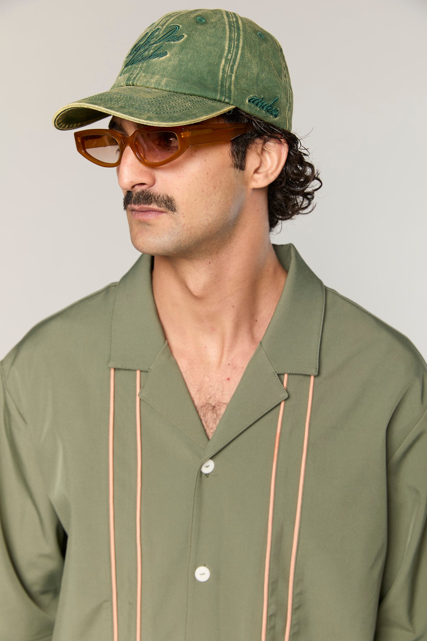 Tech 801 Green Short Button Shirt