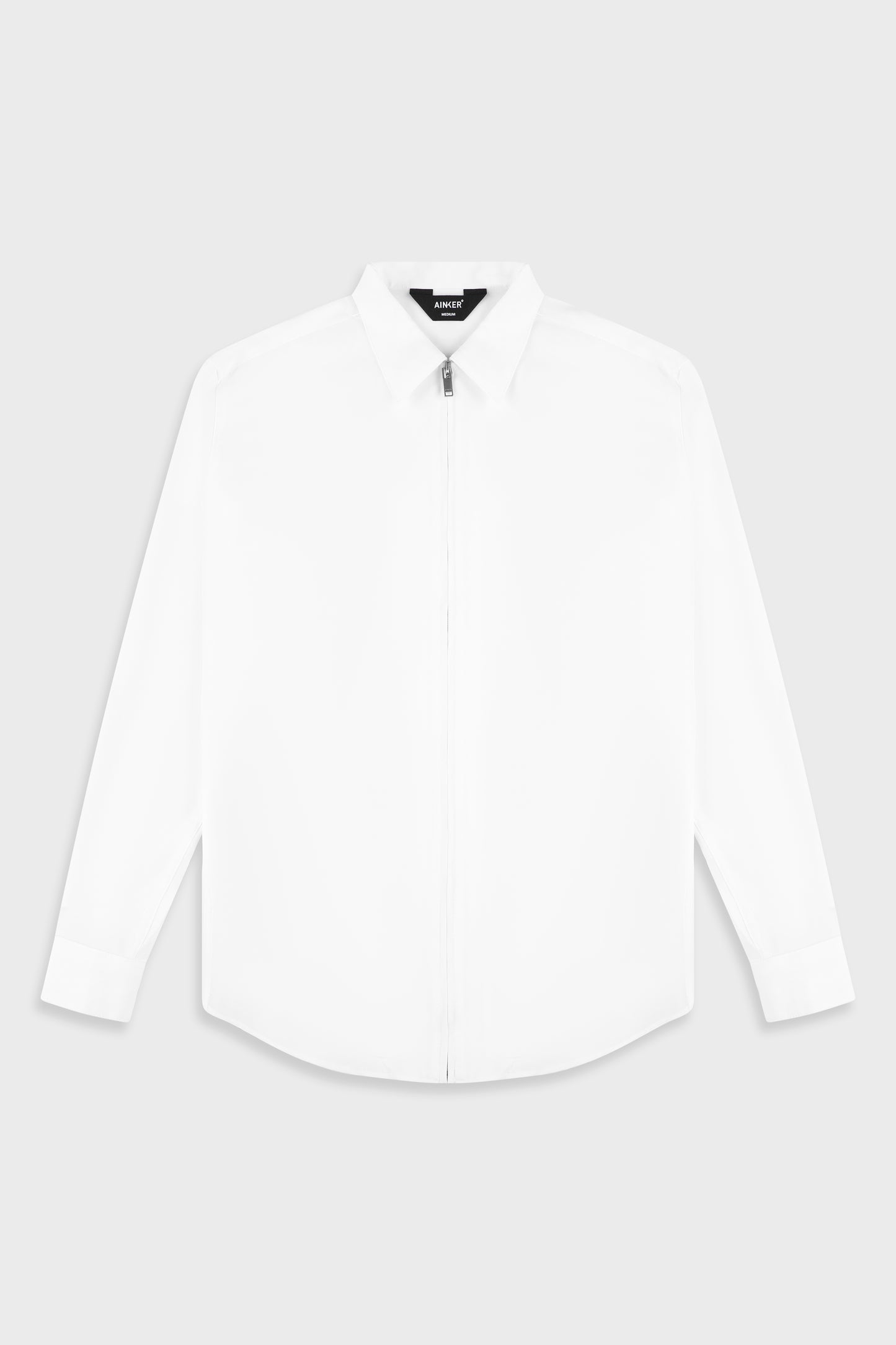Wool Blend White 778 Zipper Shirt