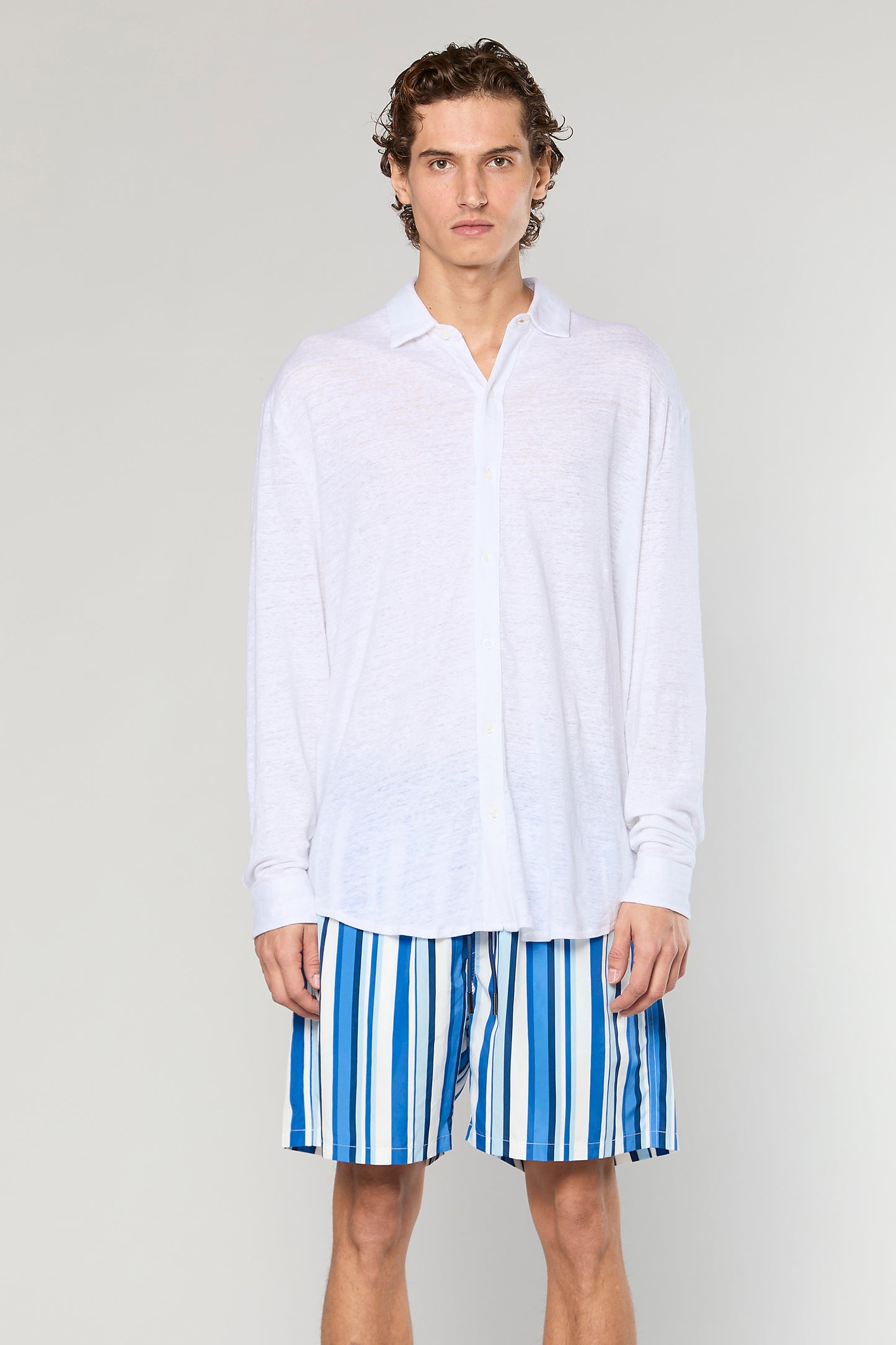 Stripe 829 L.Blue Swimwear